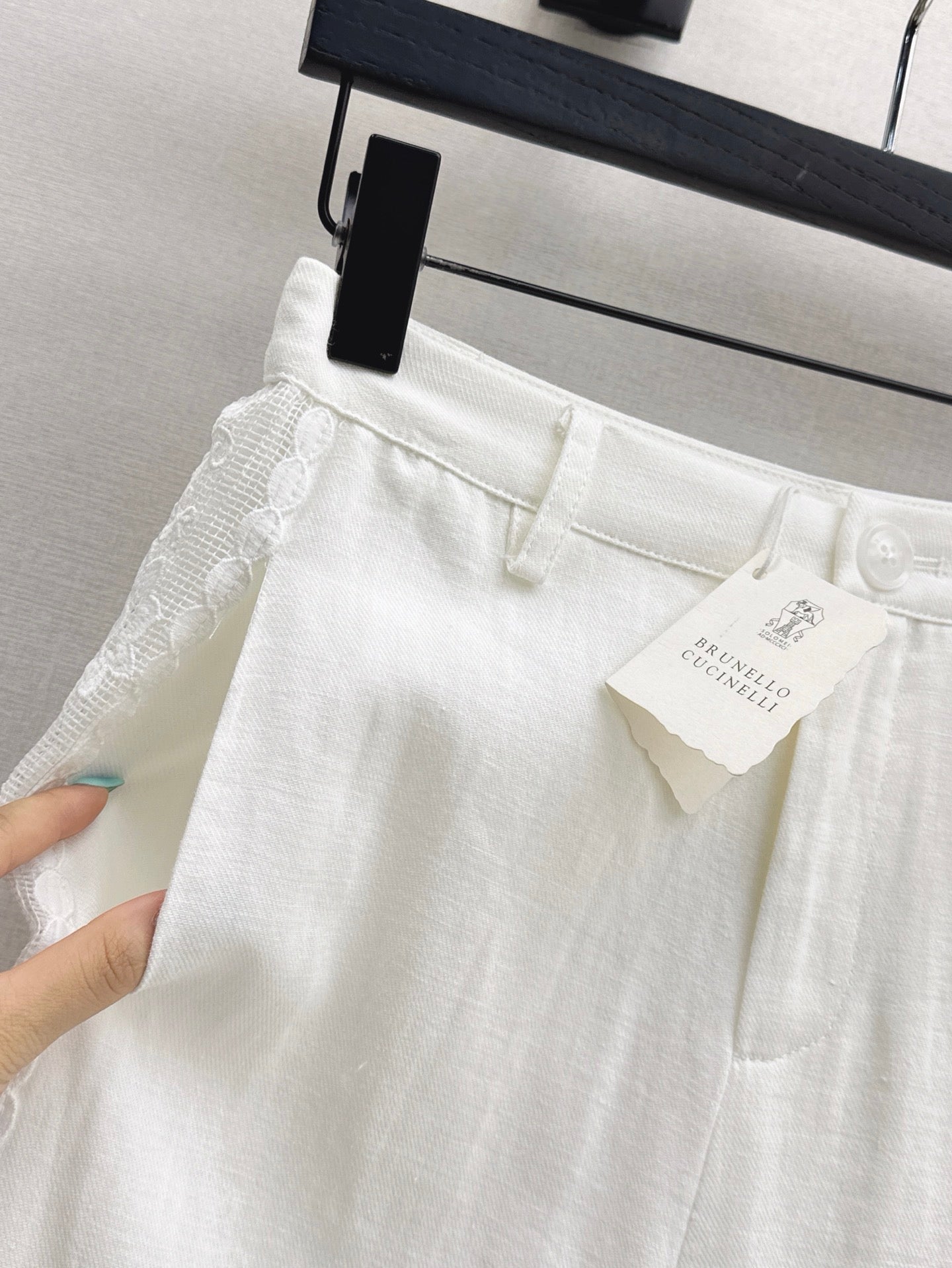 Brune*C 25ss linen lace suit