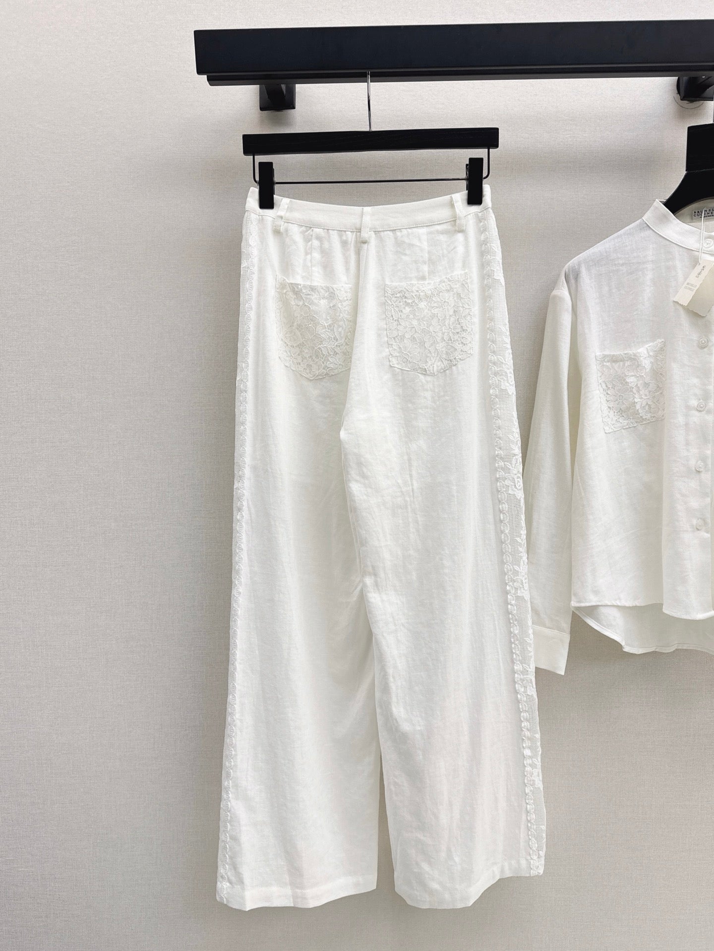 Brune*C 25ss linen lace suit