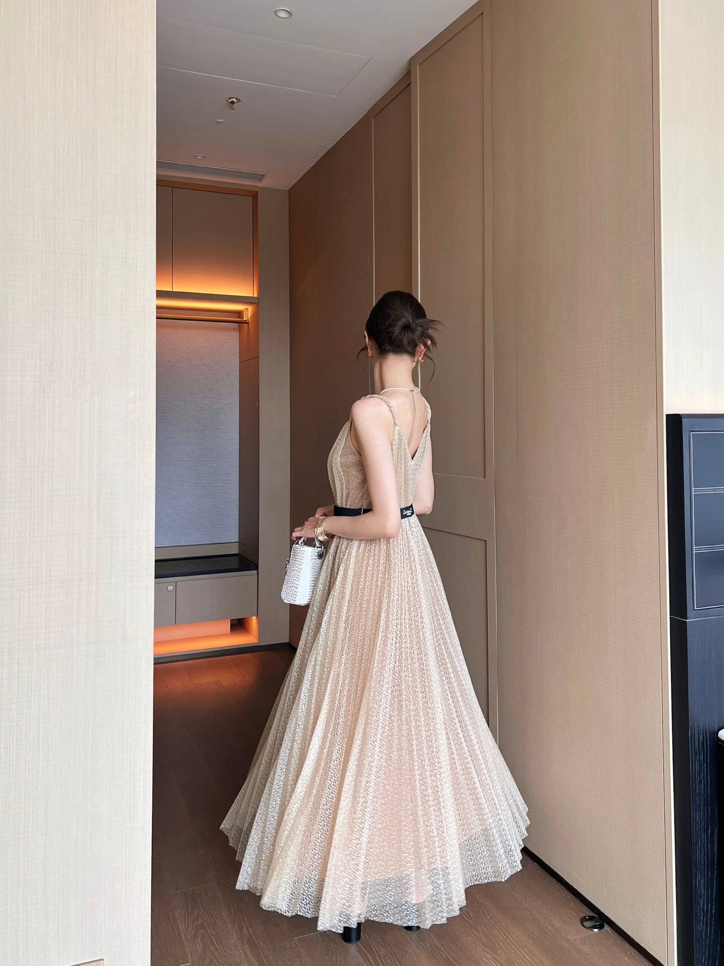 D*r 25ss flared mesh dress