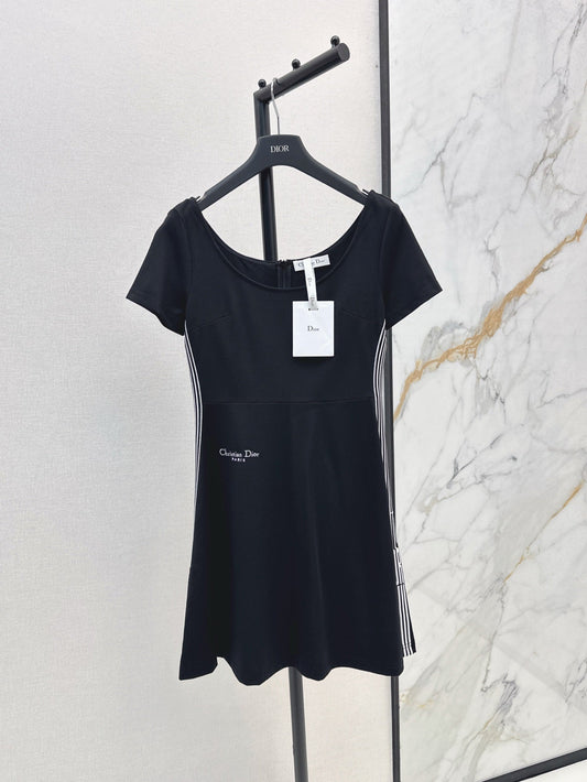 D*r 25ss short flared dress with web