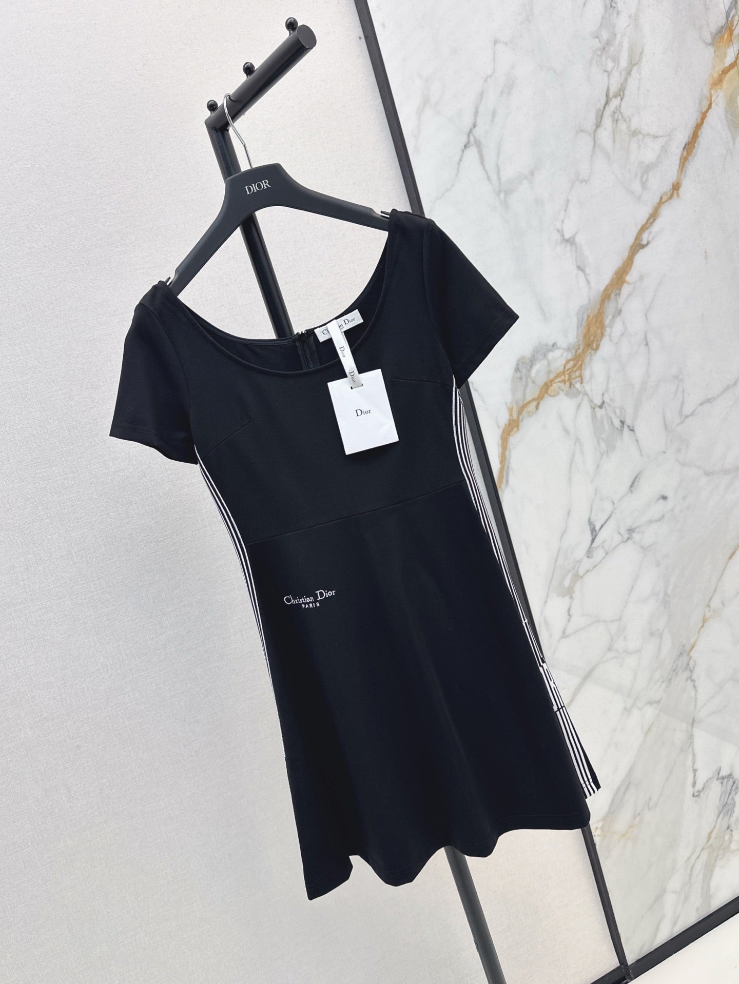 D*r 25ss short flared dress with web