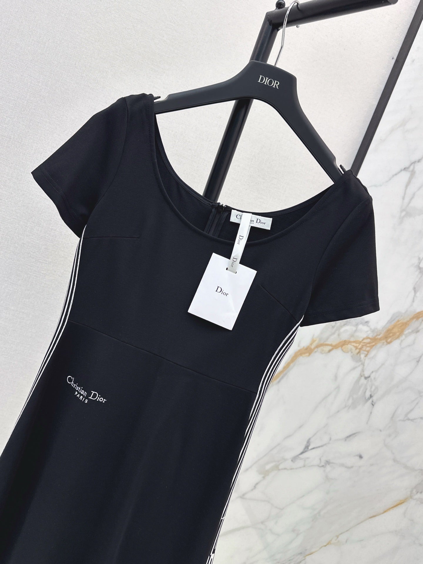 D*r 25ss short flared dress with web