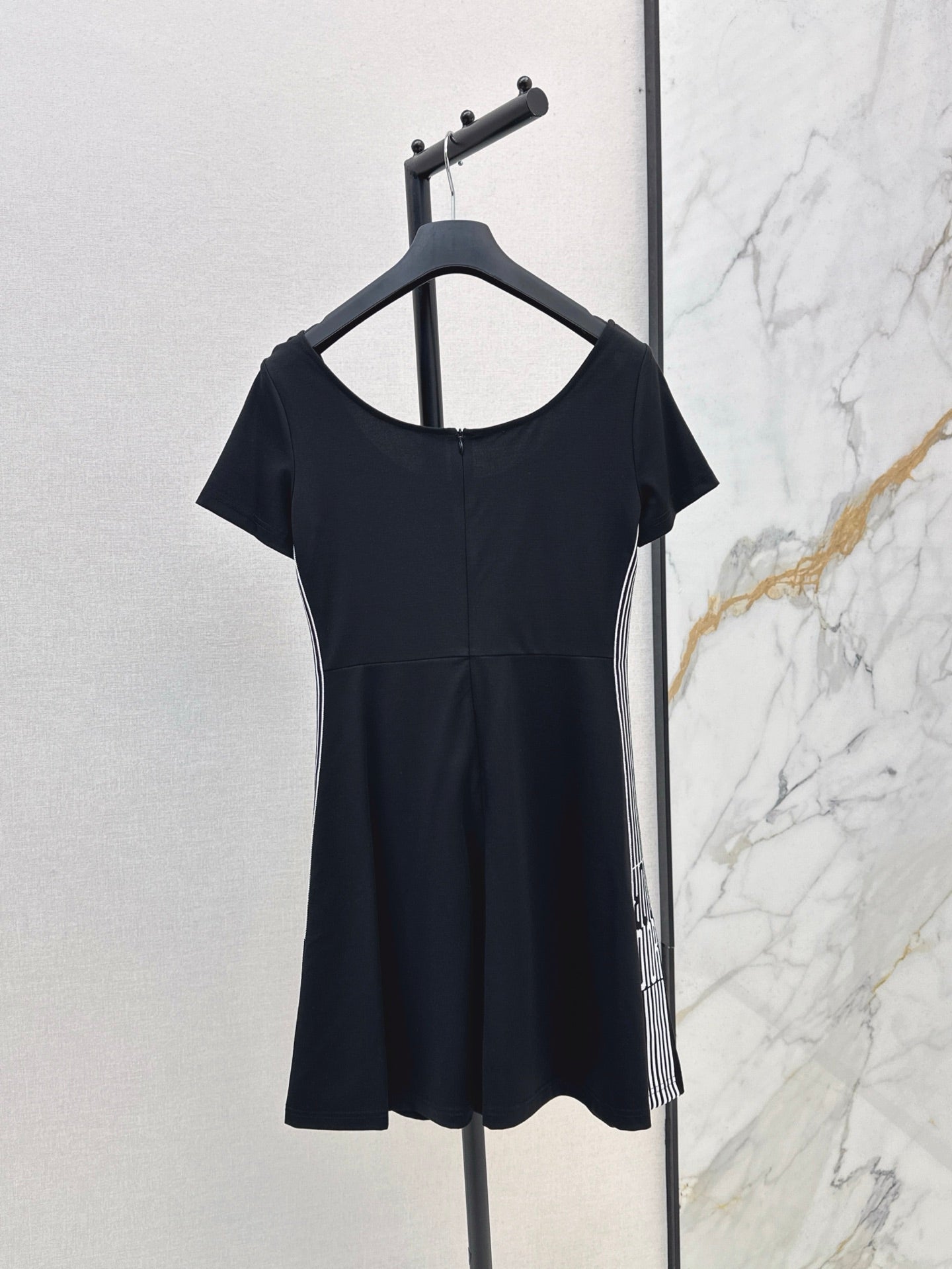 D*r 25ss short flared dress with web