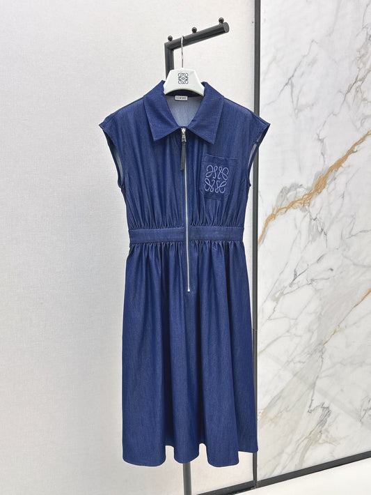 Loe* 25ss zipper demin dress