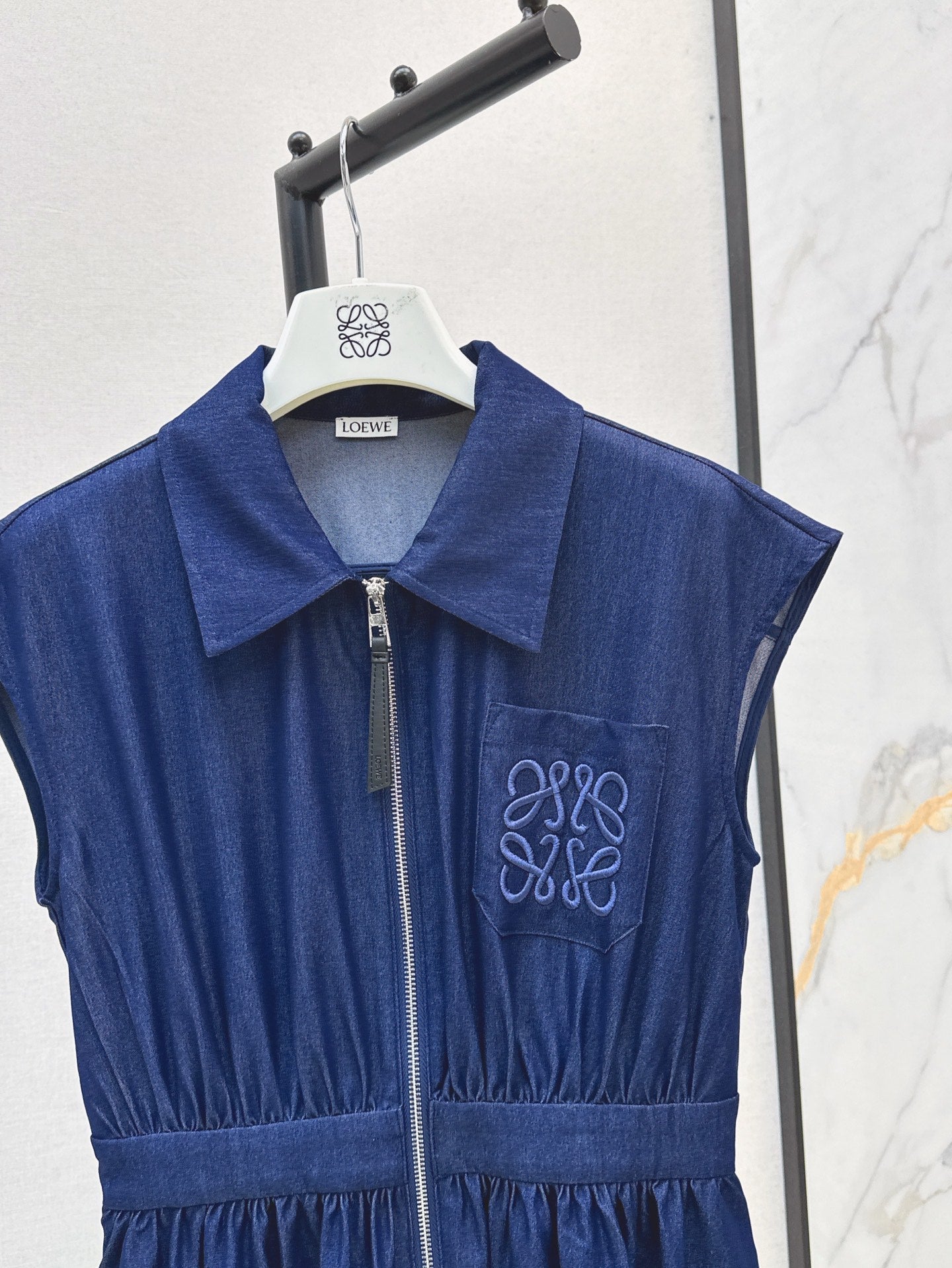 Loe* 25ss zipper demin dress