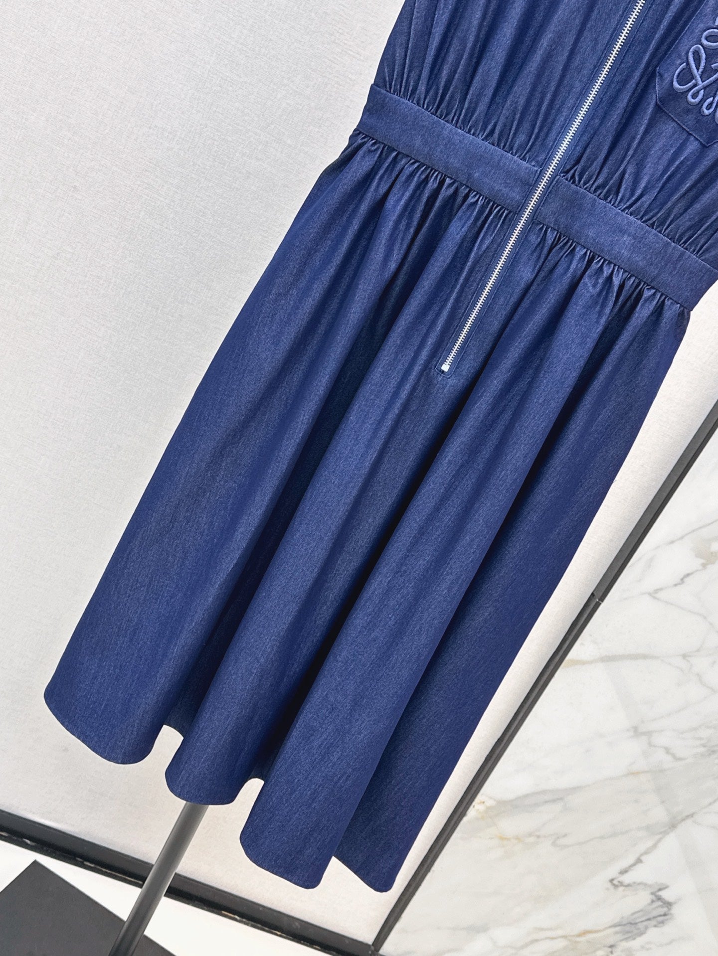 Loe* 25ss zipper demin dress