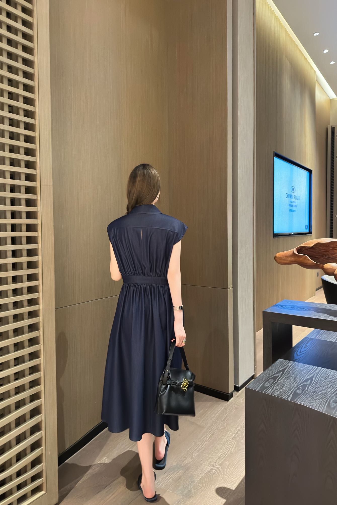 Loe* 25ss zipper demin dress