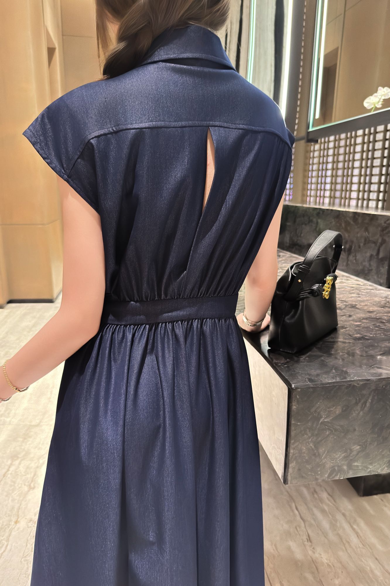 Loe* 25ss zipper demin dress