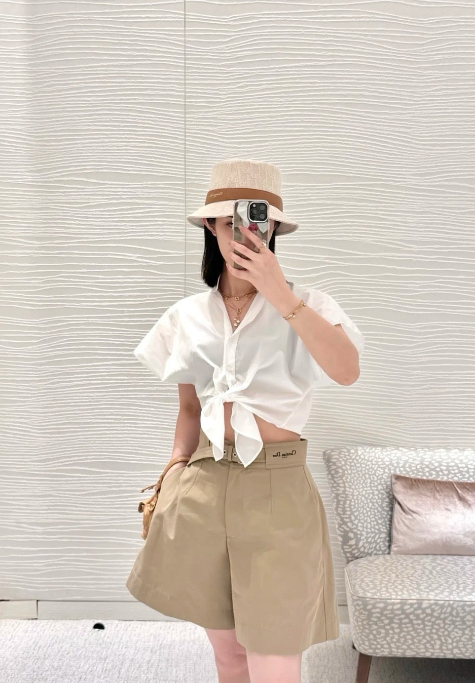 D*r 25ss chino belted shorts