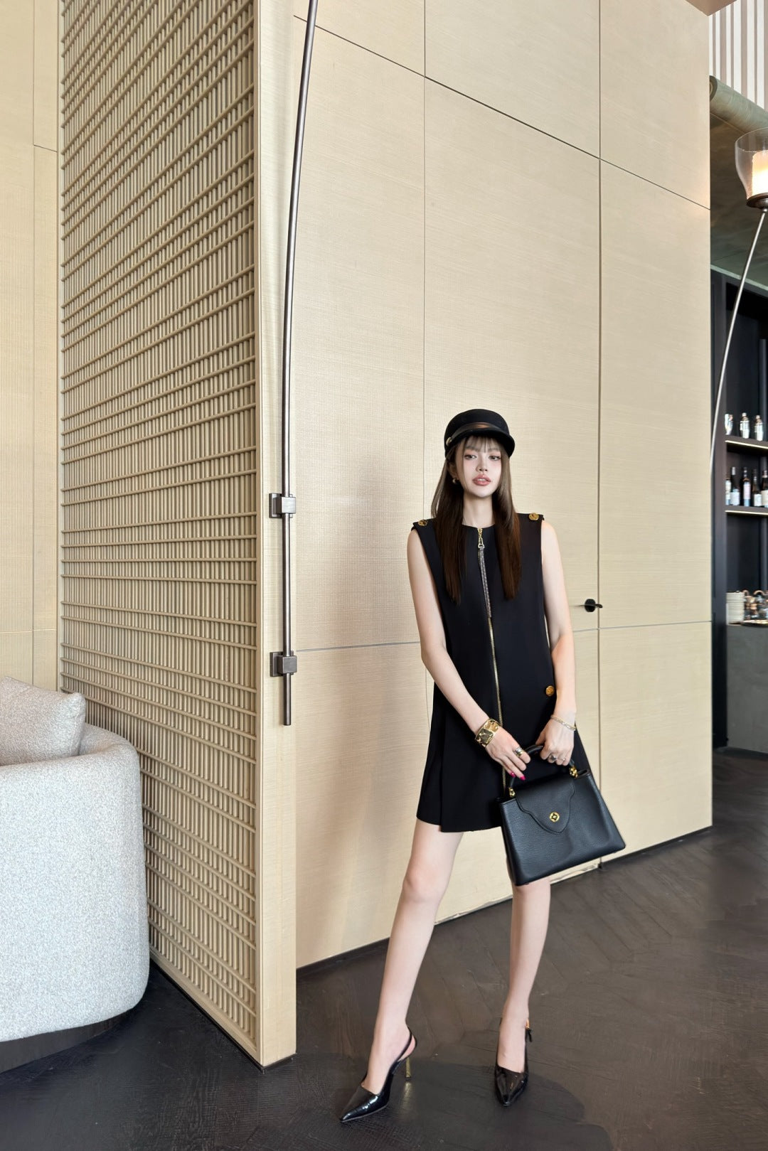 Loui* 25ss zip-up short dress