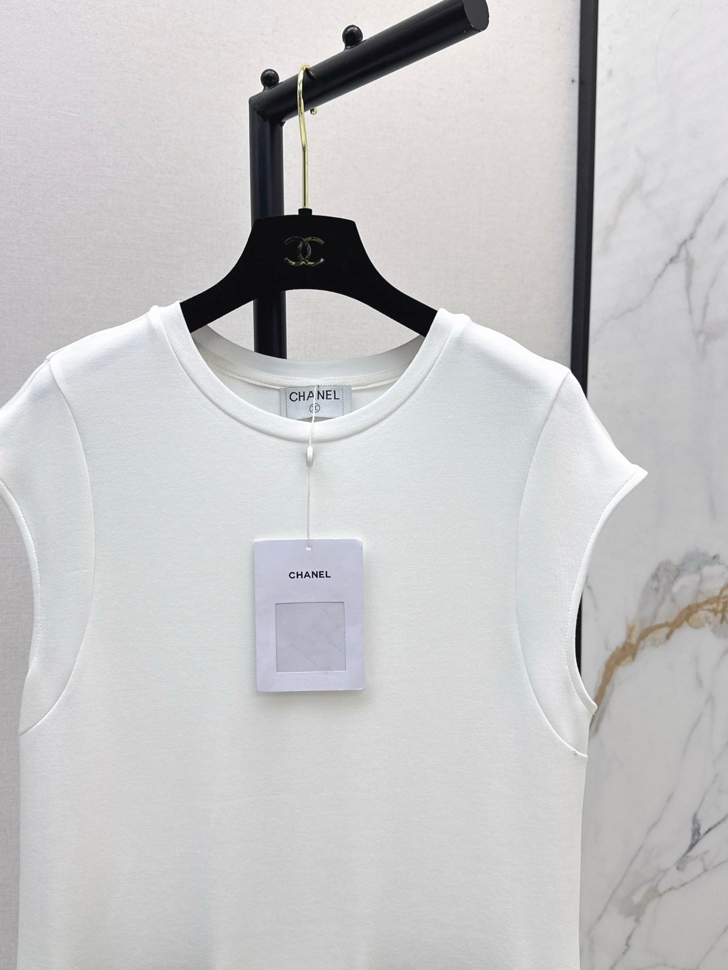 C*nel 25ss leather pocket long dress