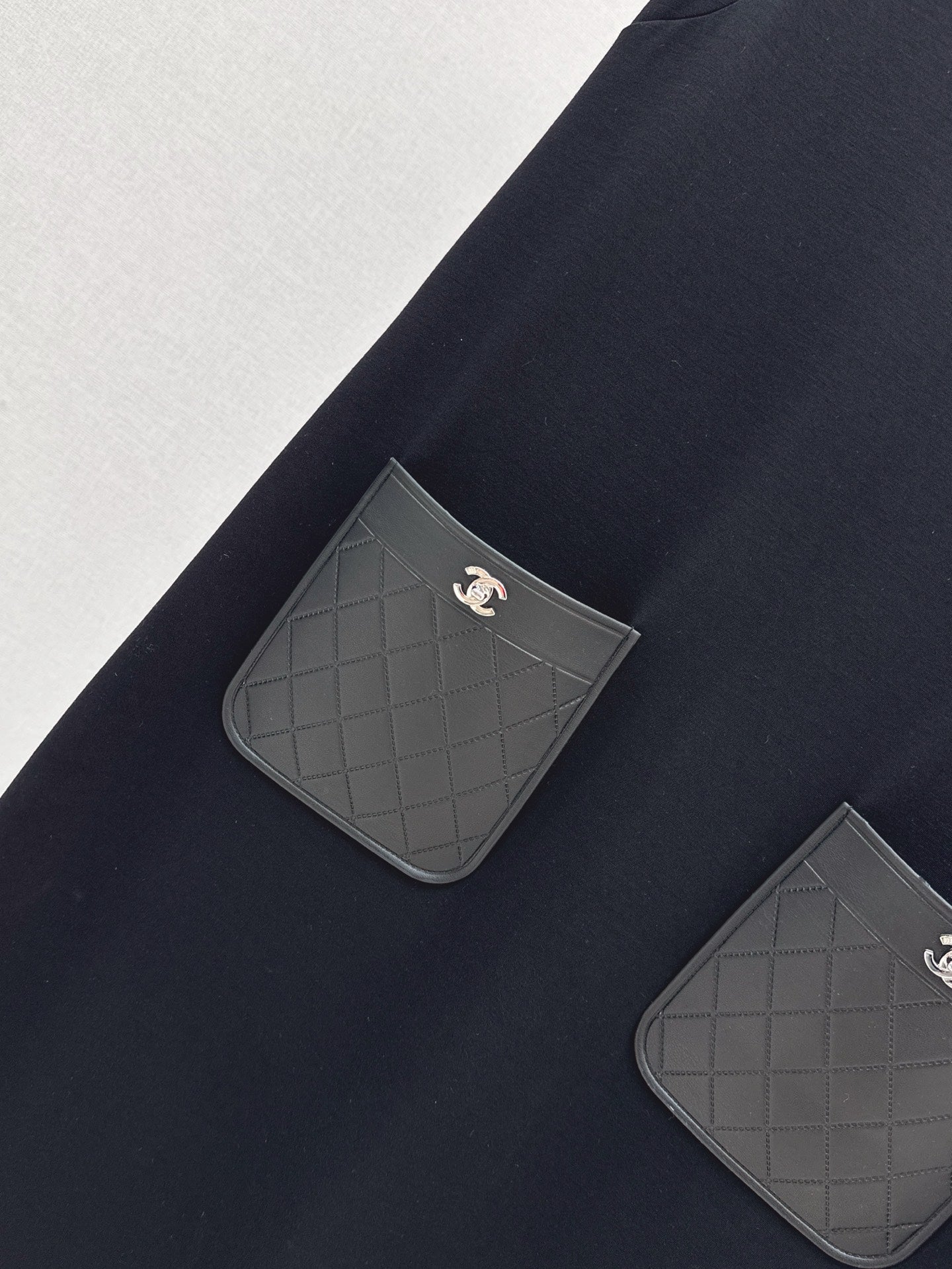 C*nel 25ss leather pocket long dress