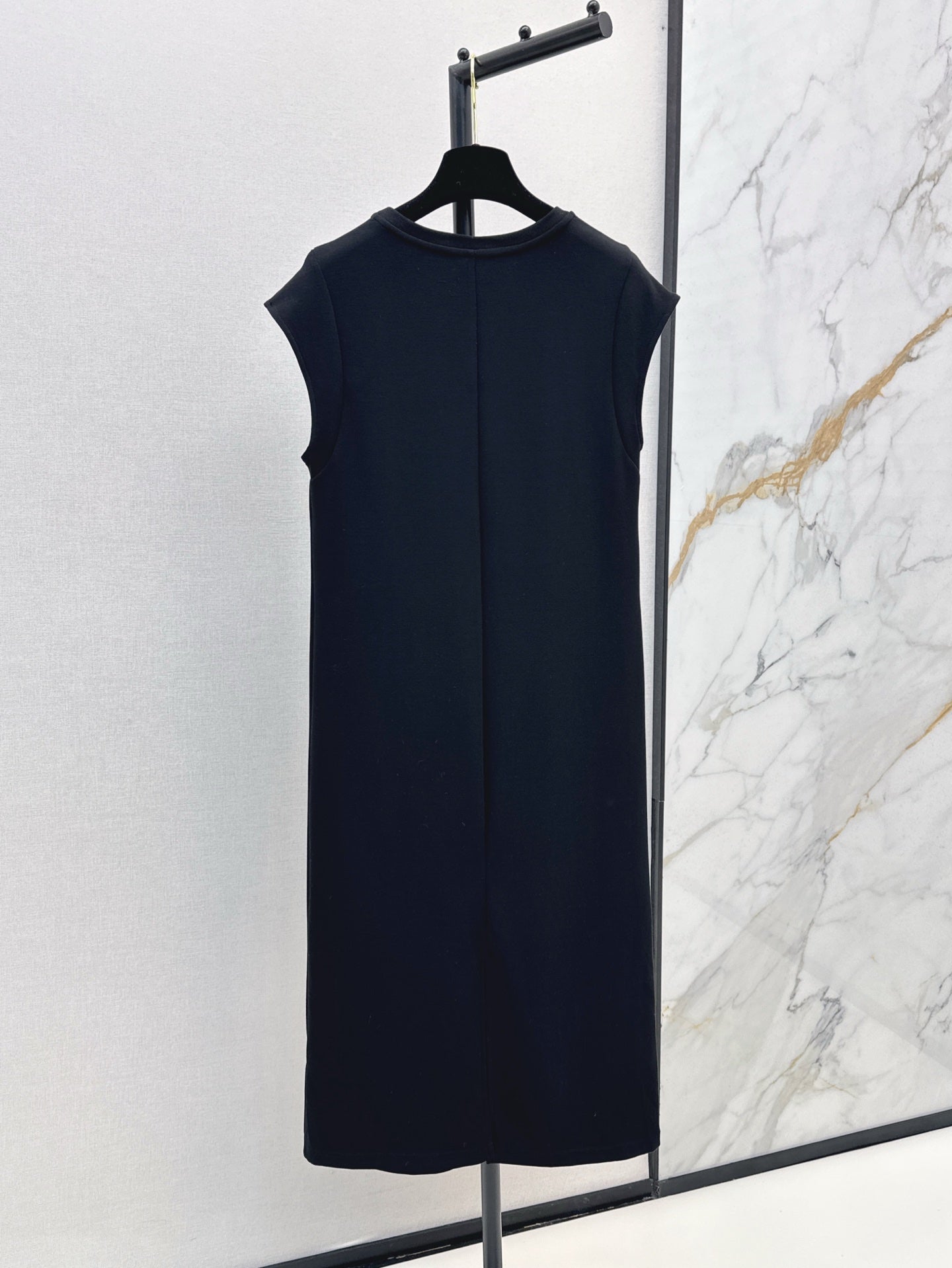 C*nel 25ss leather pocket long dress