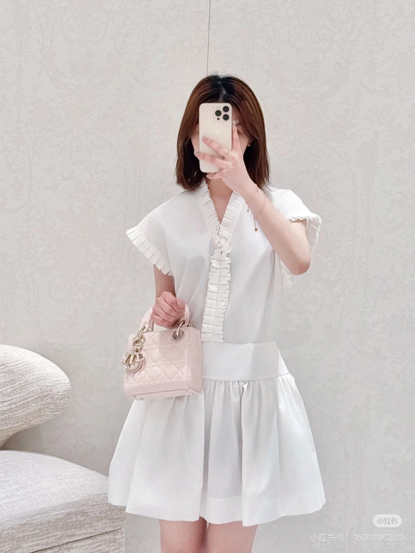 D*r 25ss ruffle pleated dress