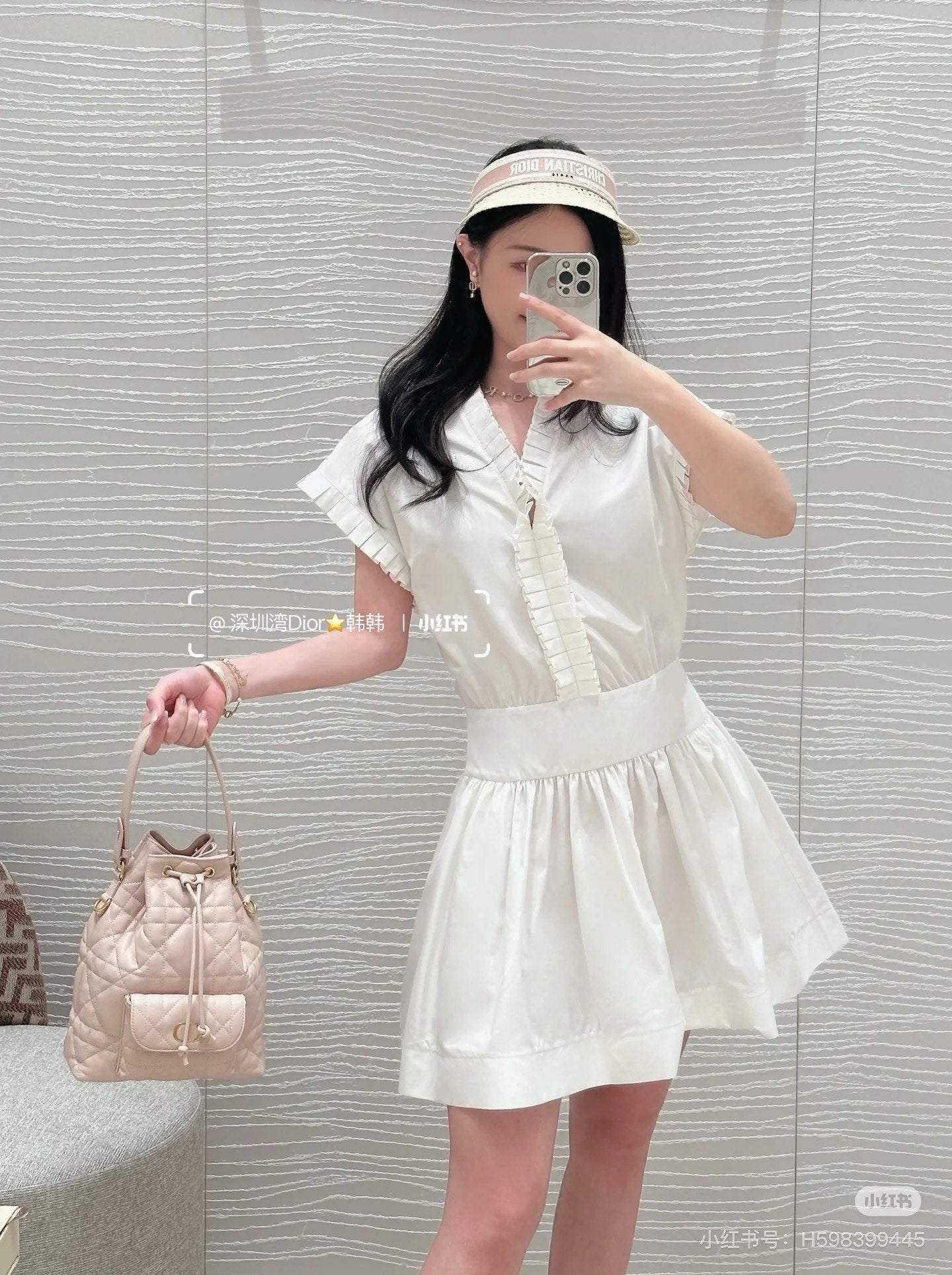 D*r 25ss ruffle pleated dress