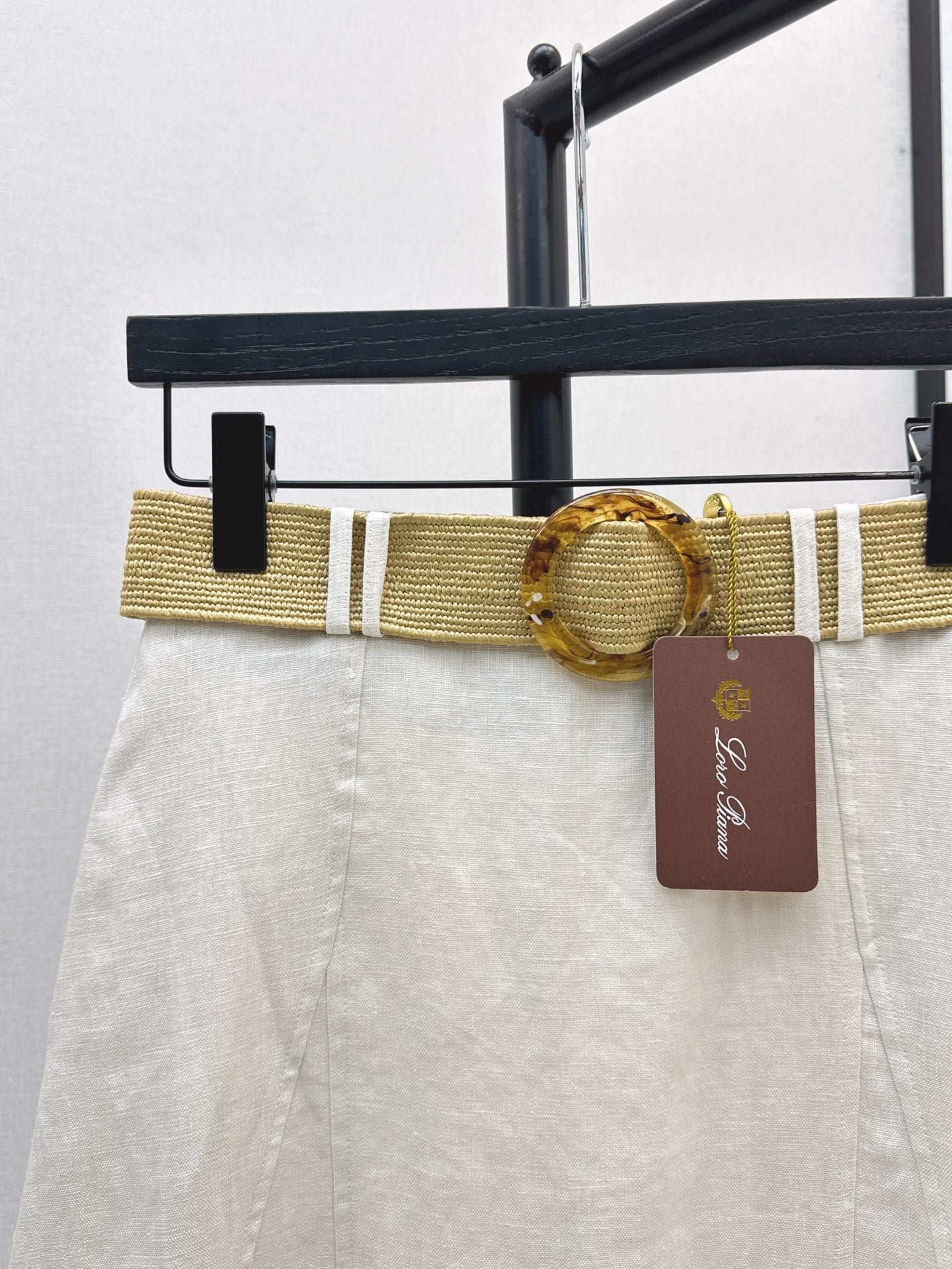 Lor*P 25ss linen belted skirt