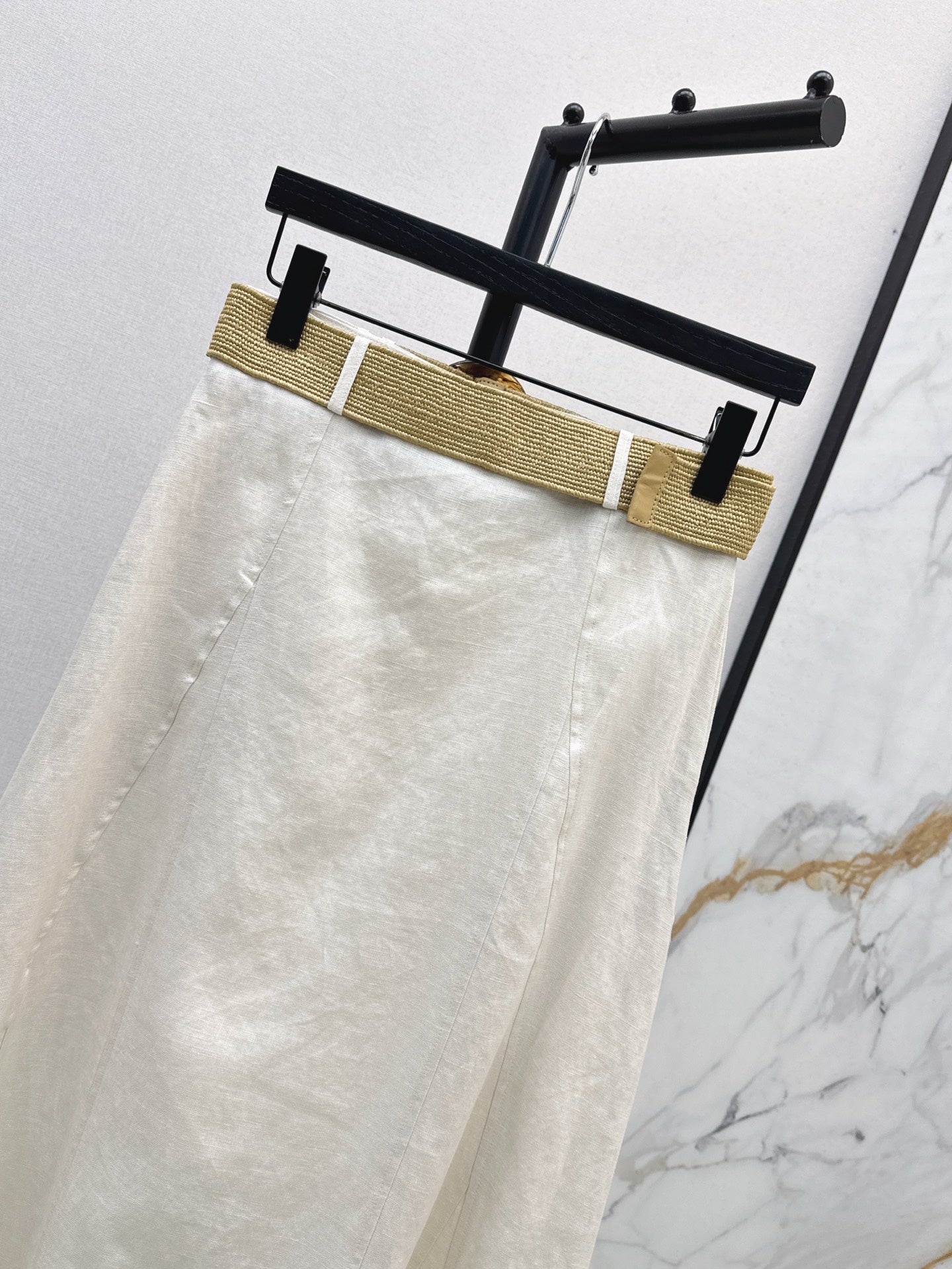 Lor*P 25ss linen belted skirt