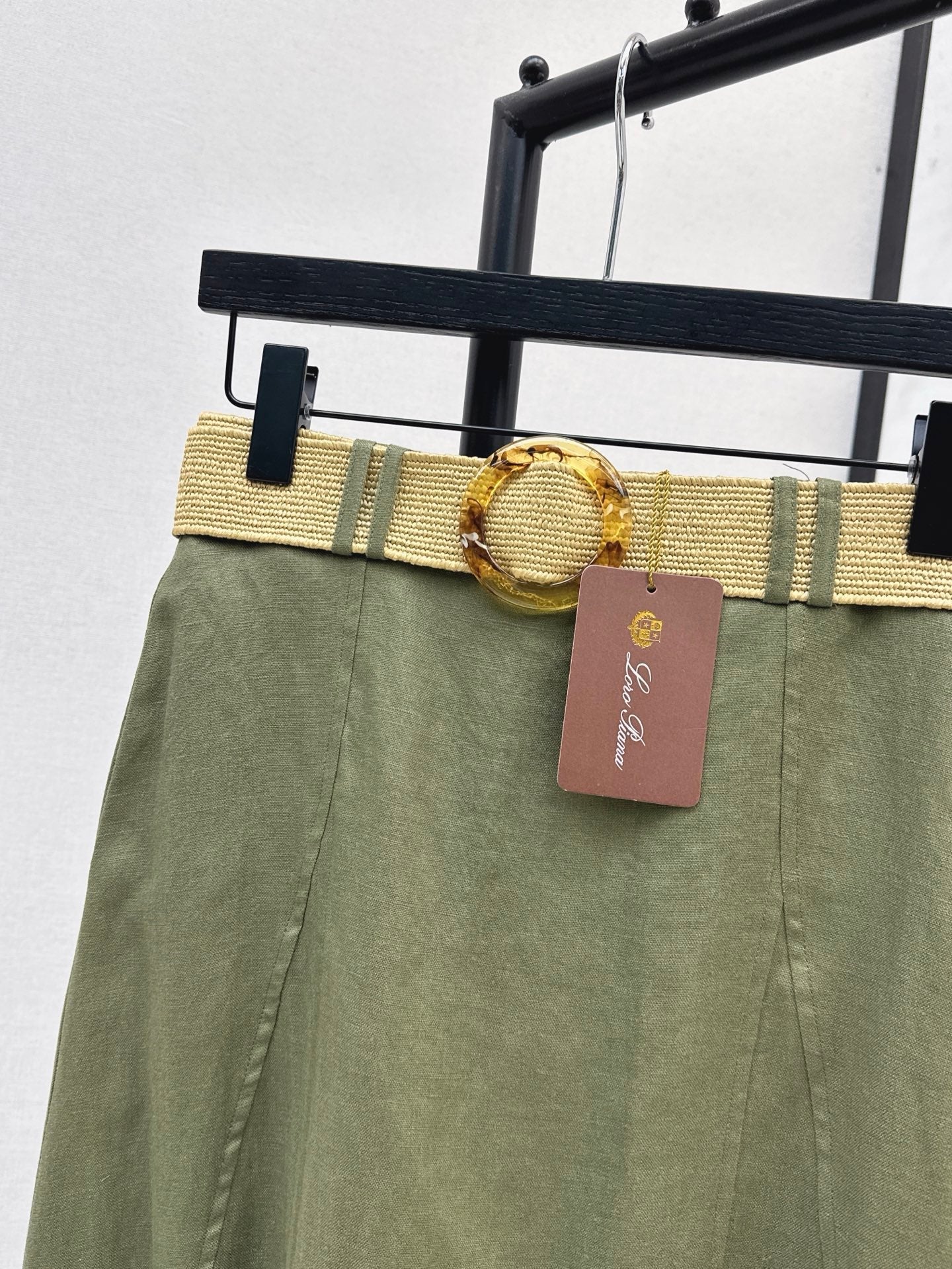 Lor*P 25ss linen belted skirt