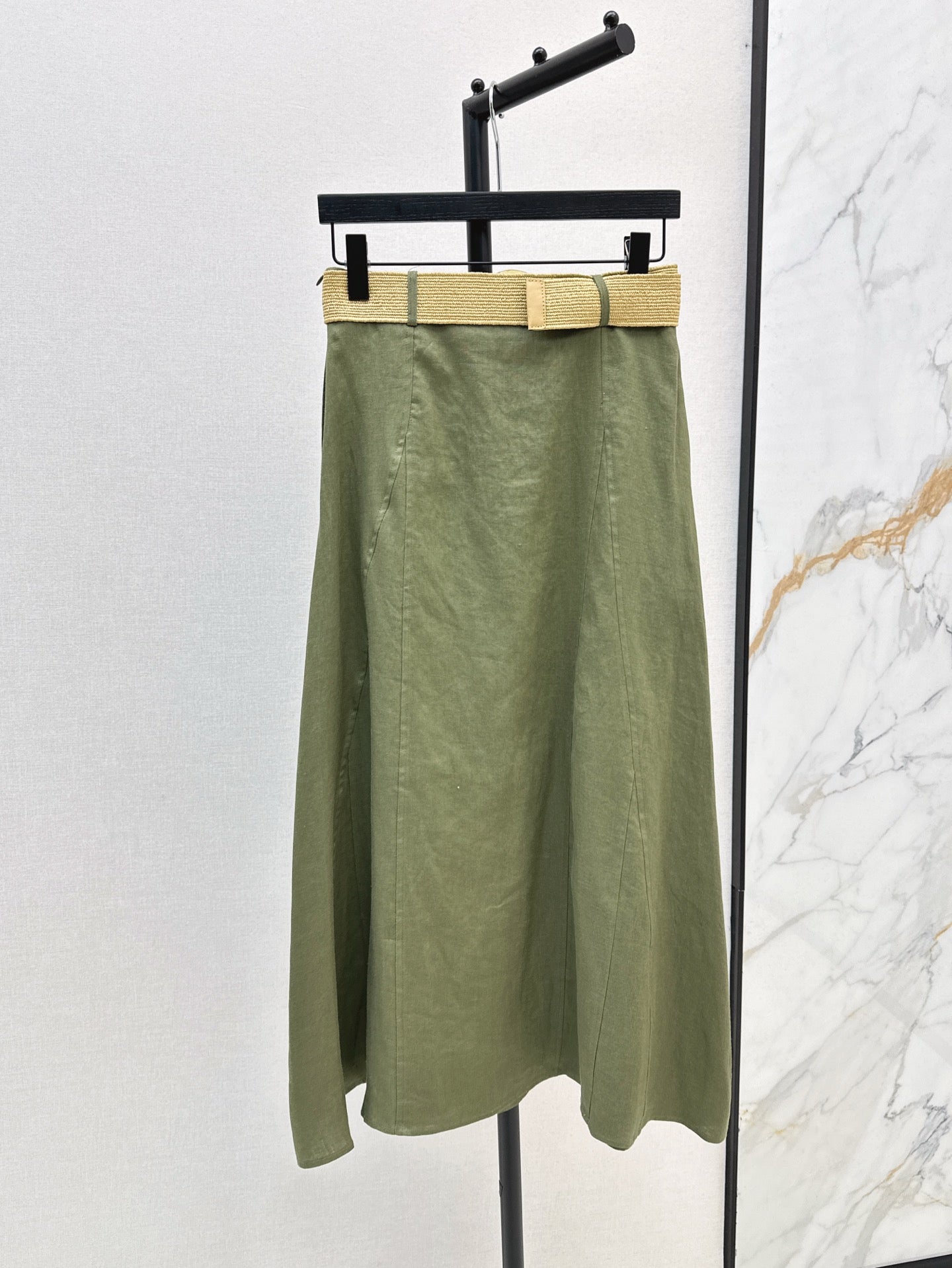 Lor*P 25ss linen belted skirt