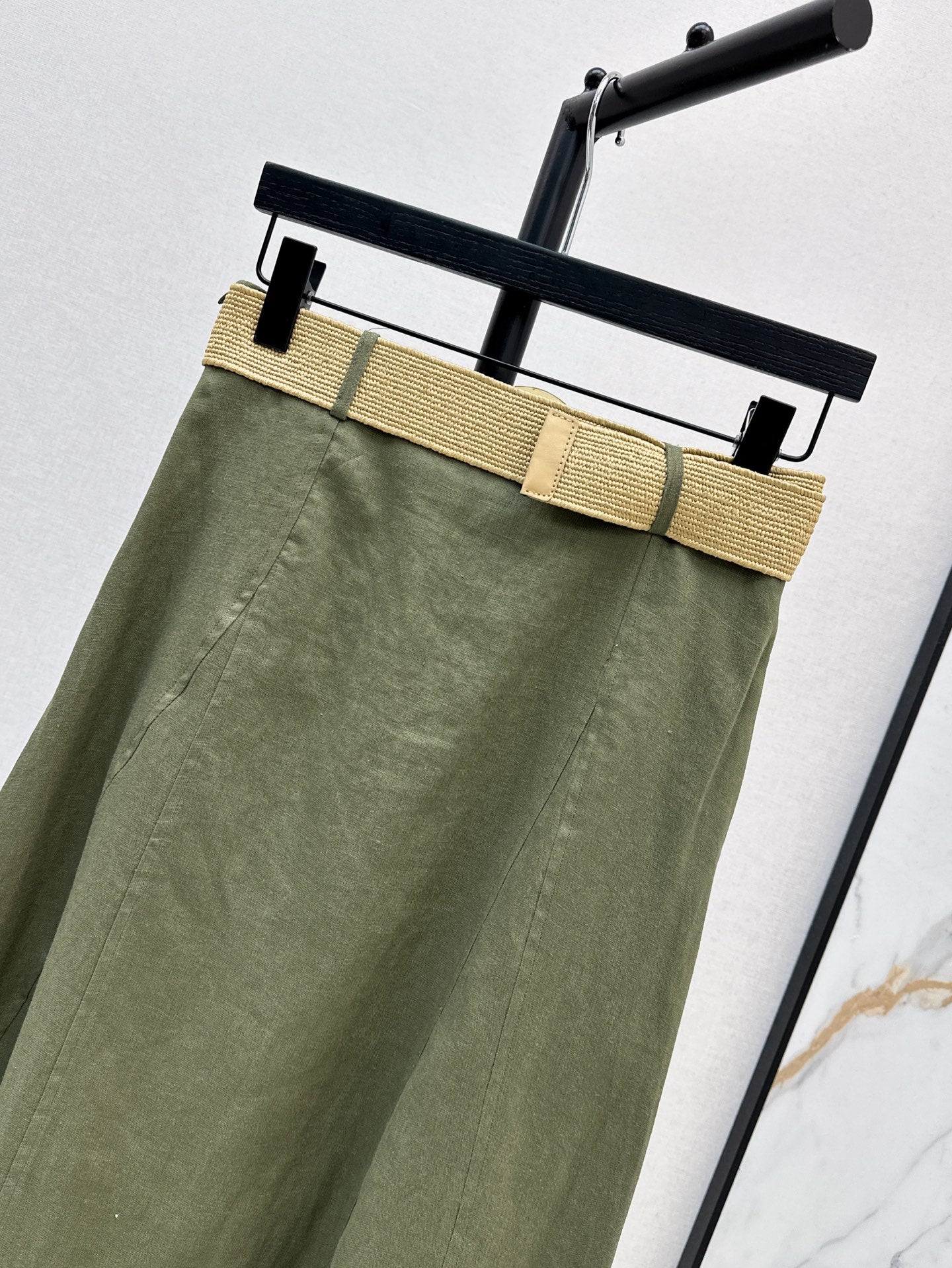 Lor*P 25ss linen belted skirt