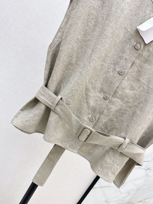 Lor*P 25ss linen belted vest