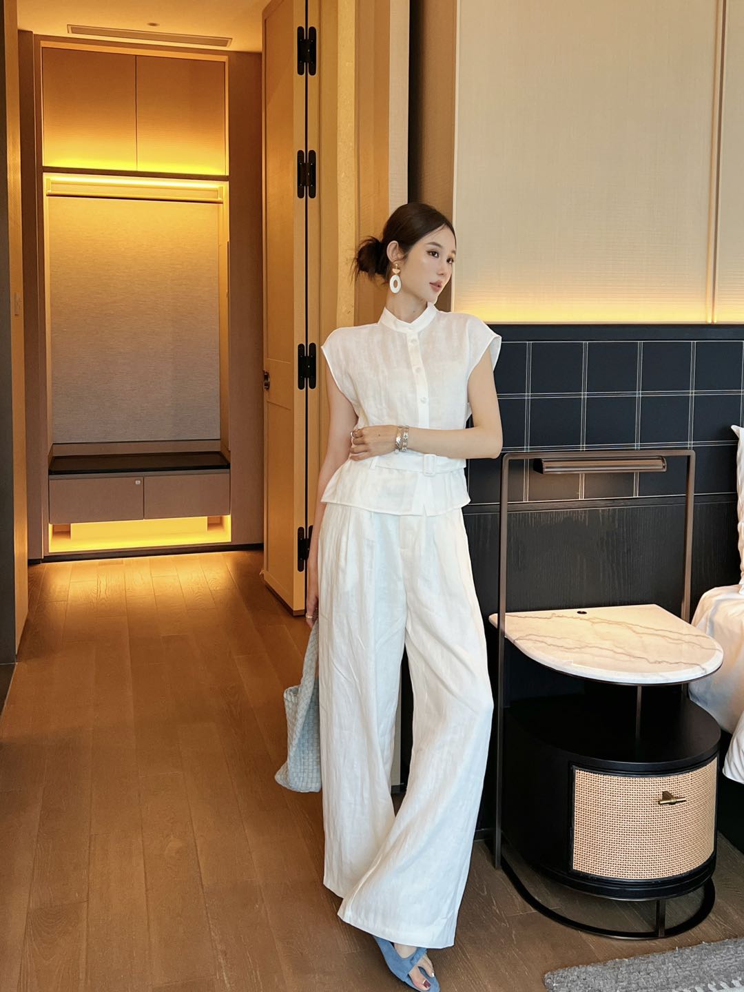 Lor*P 25ss linen belted vest