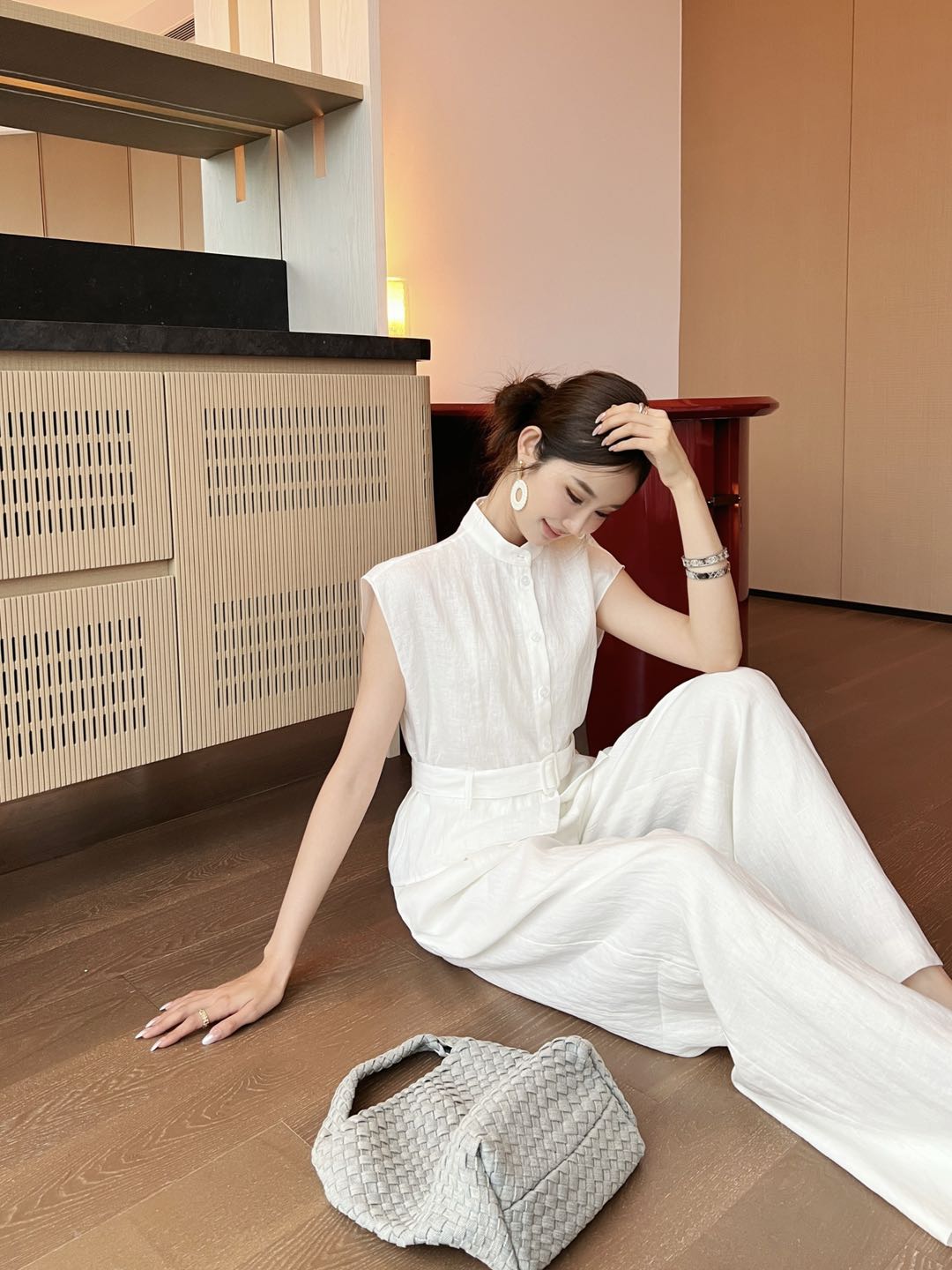 Lor*P 25ss linen belted vest