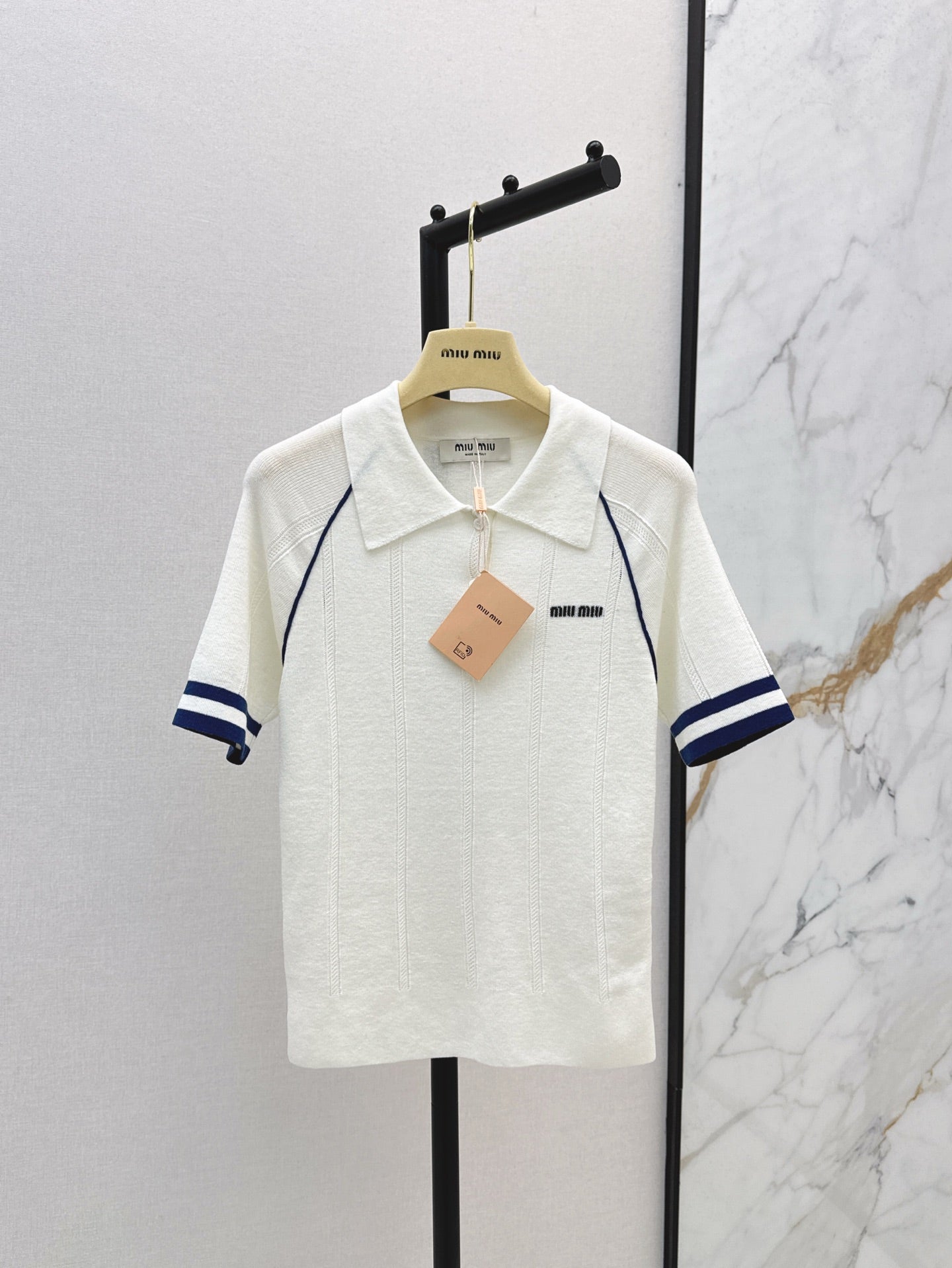M*u 25ss knit polo shirt