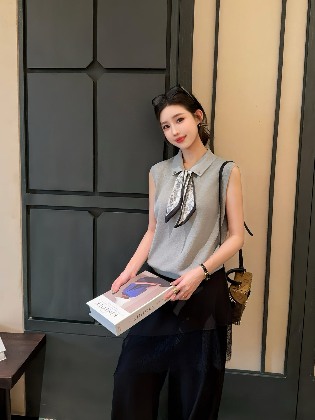 D*r scarves knit vest