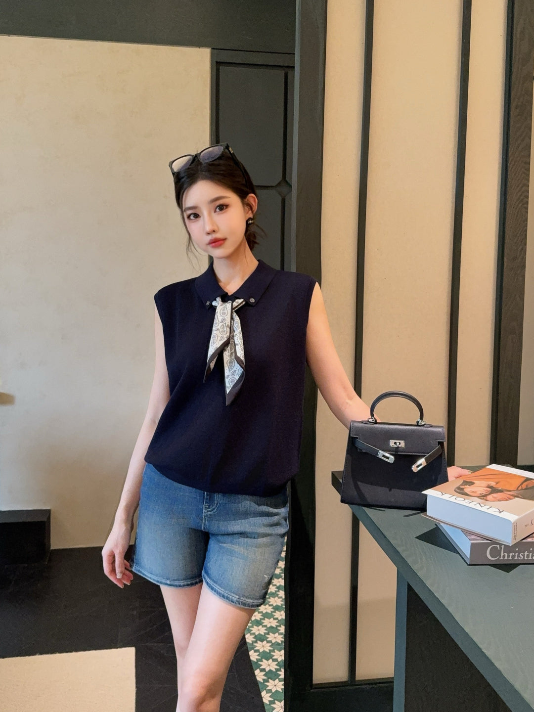 D*r scarves knit vest