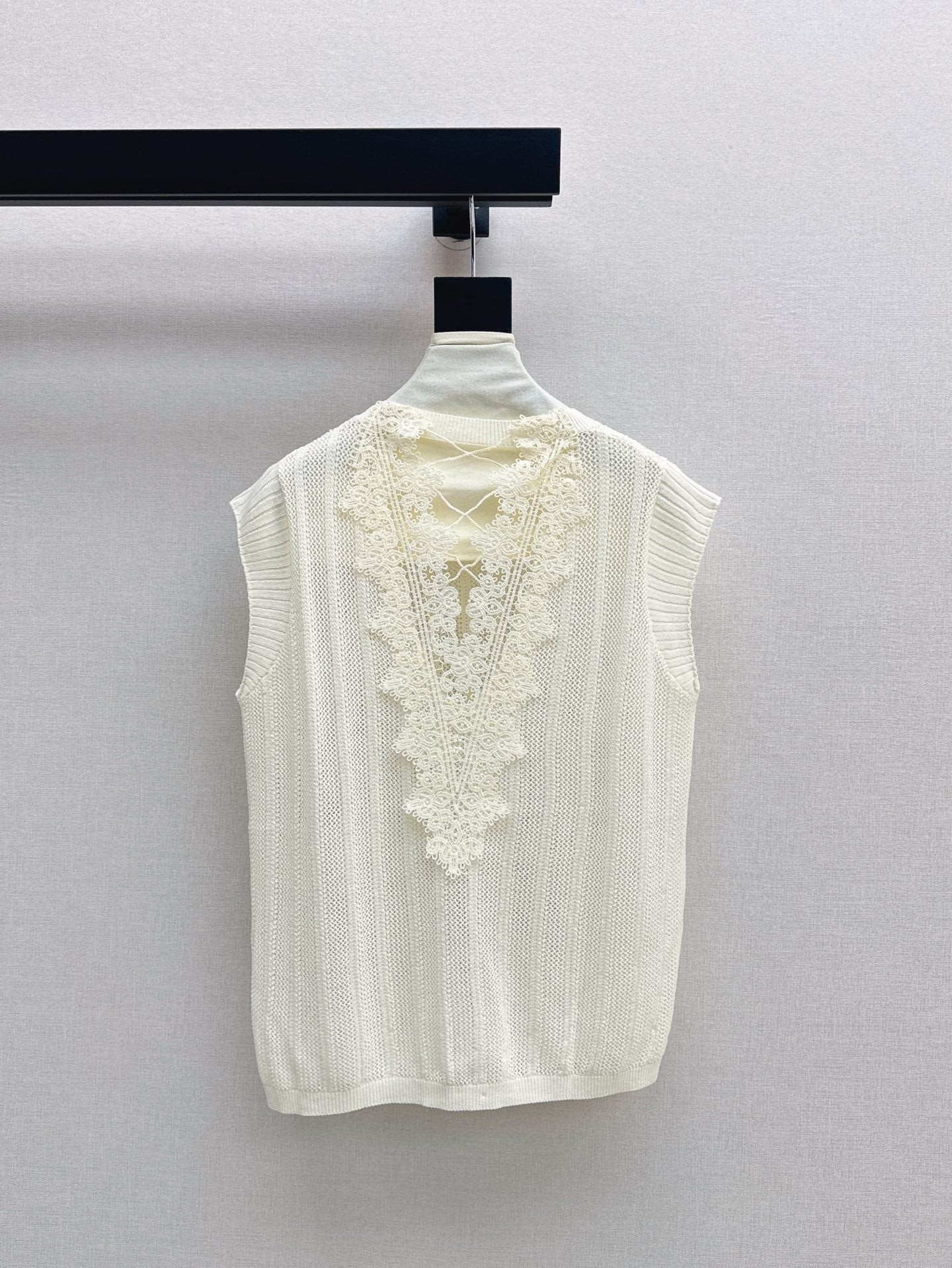 Cel* Lace back knit vest