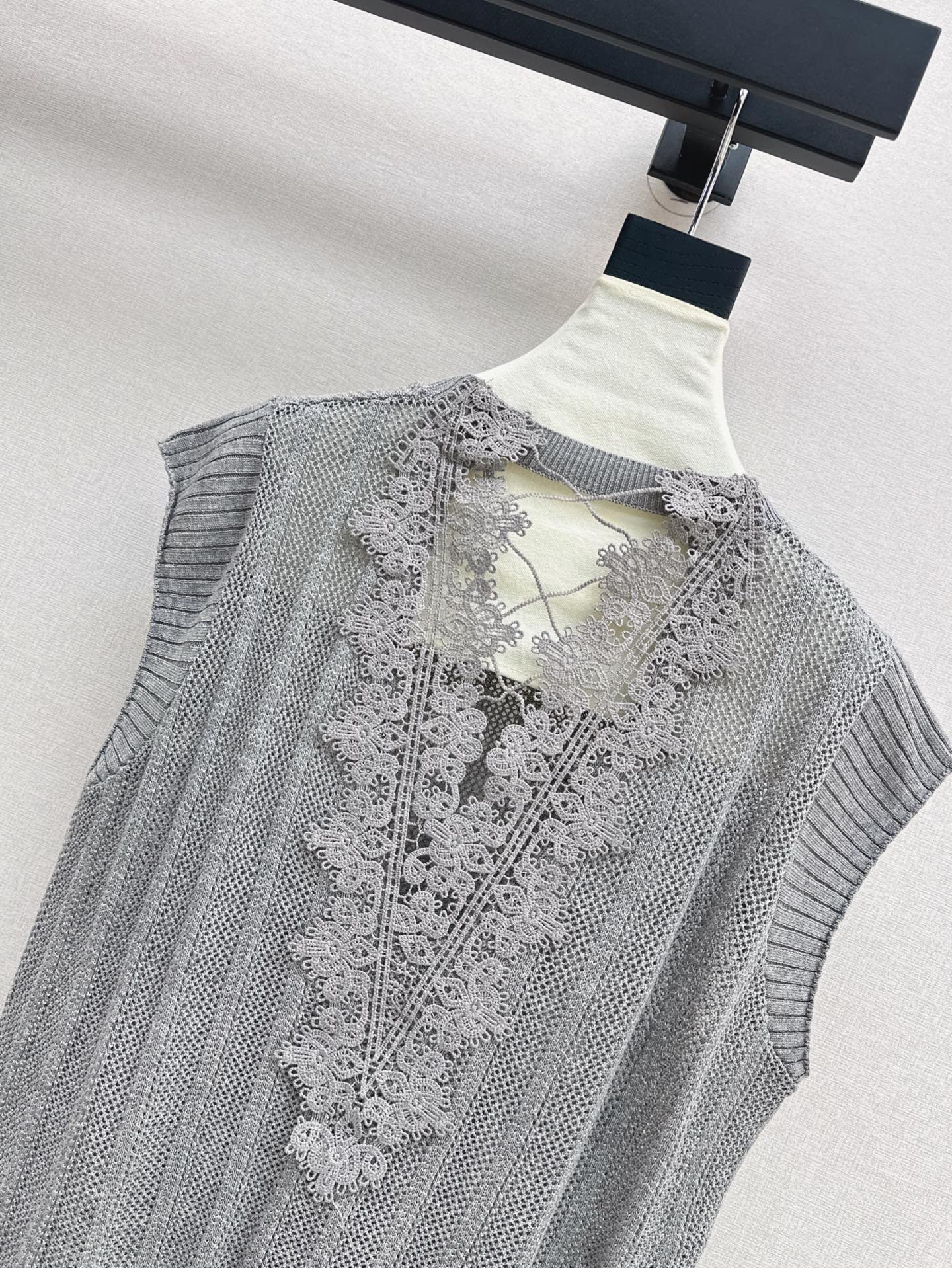 Cel* Lace back knit vest