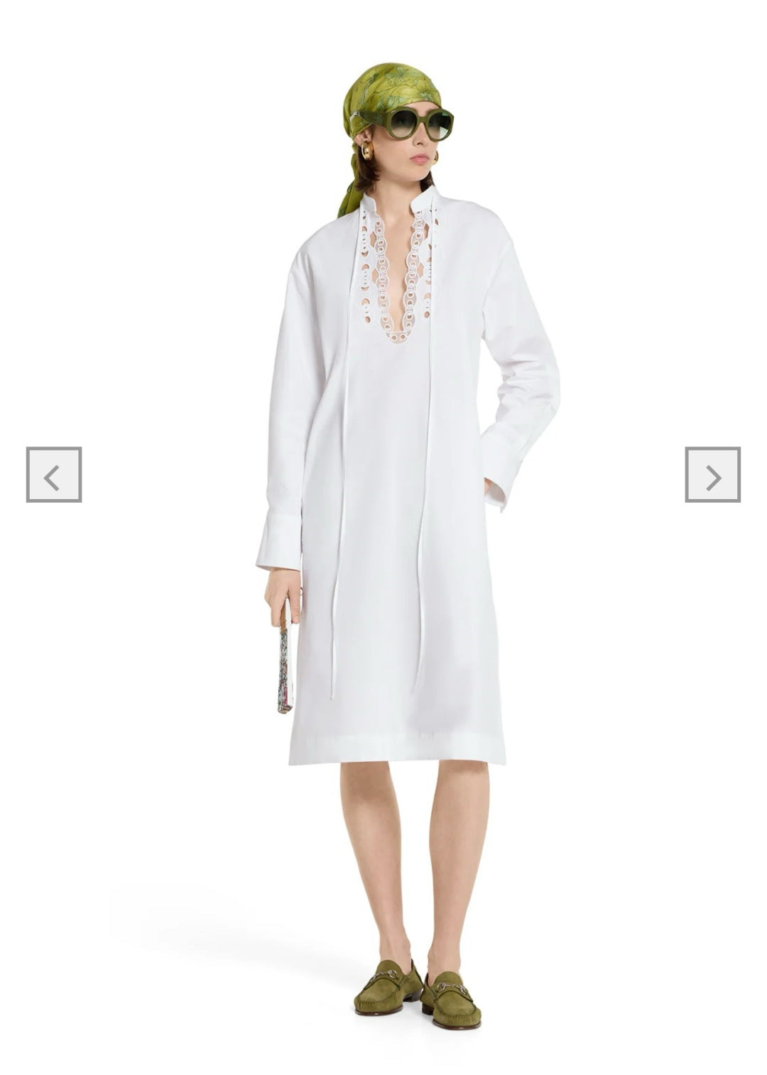 Gu* embroidered shirt dress