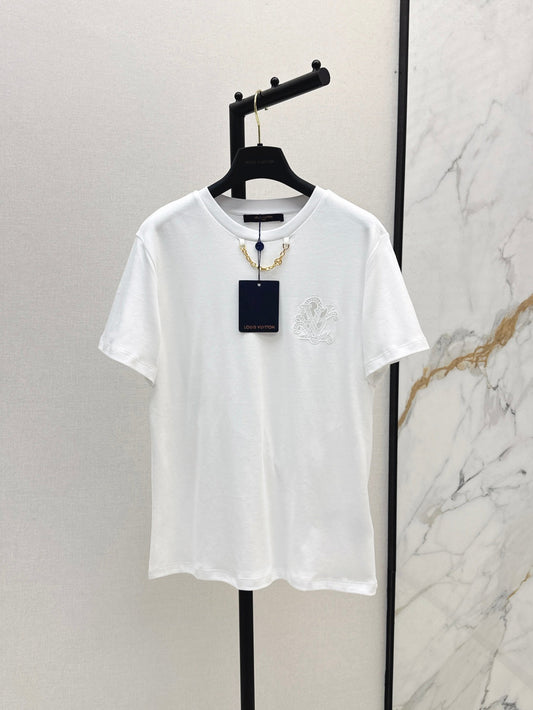 Loui* 25ss embroidered cotton t-shirt