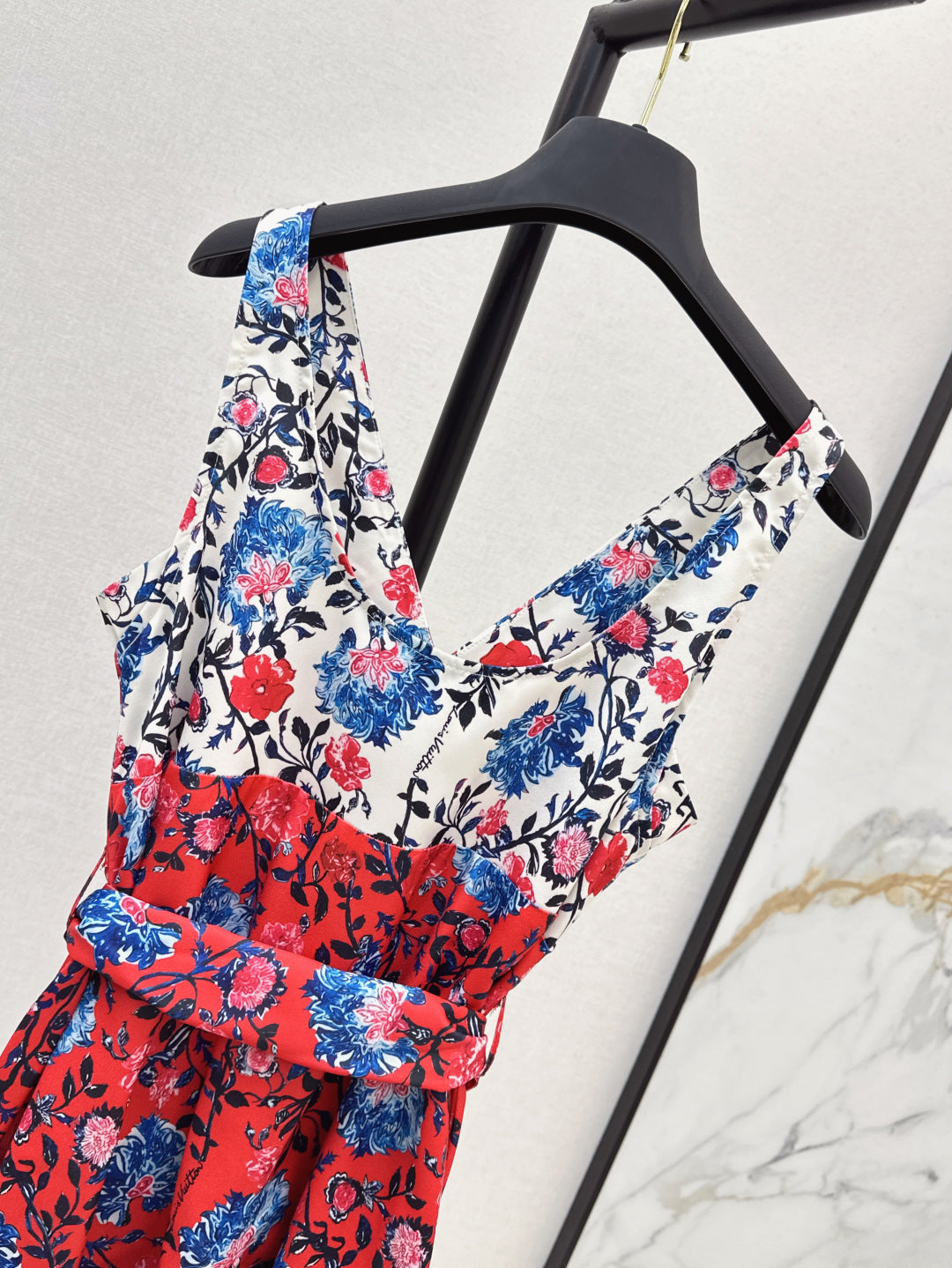 Loui* Floral Vine Godet Dress