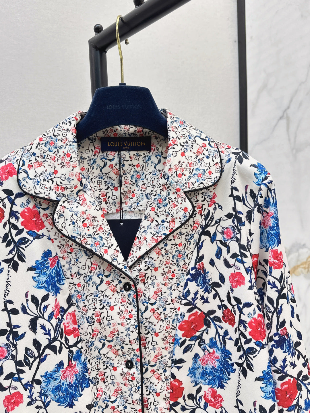 Loui* floral vine pajama shirt