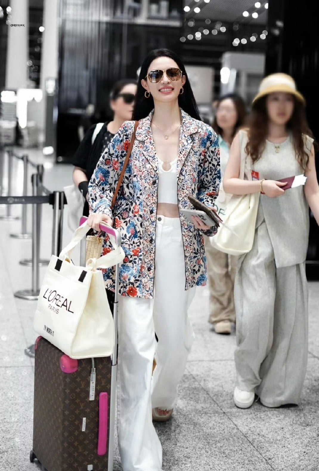 Loui* floral vine pajama shirt