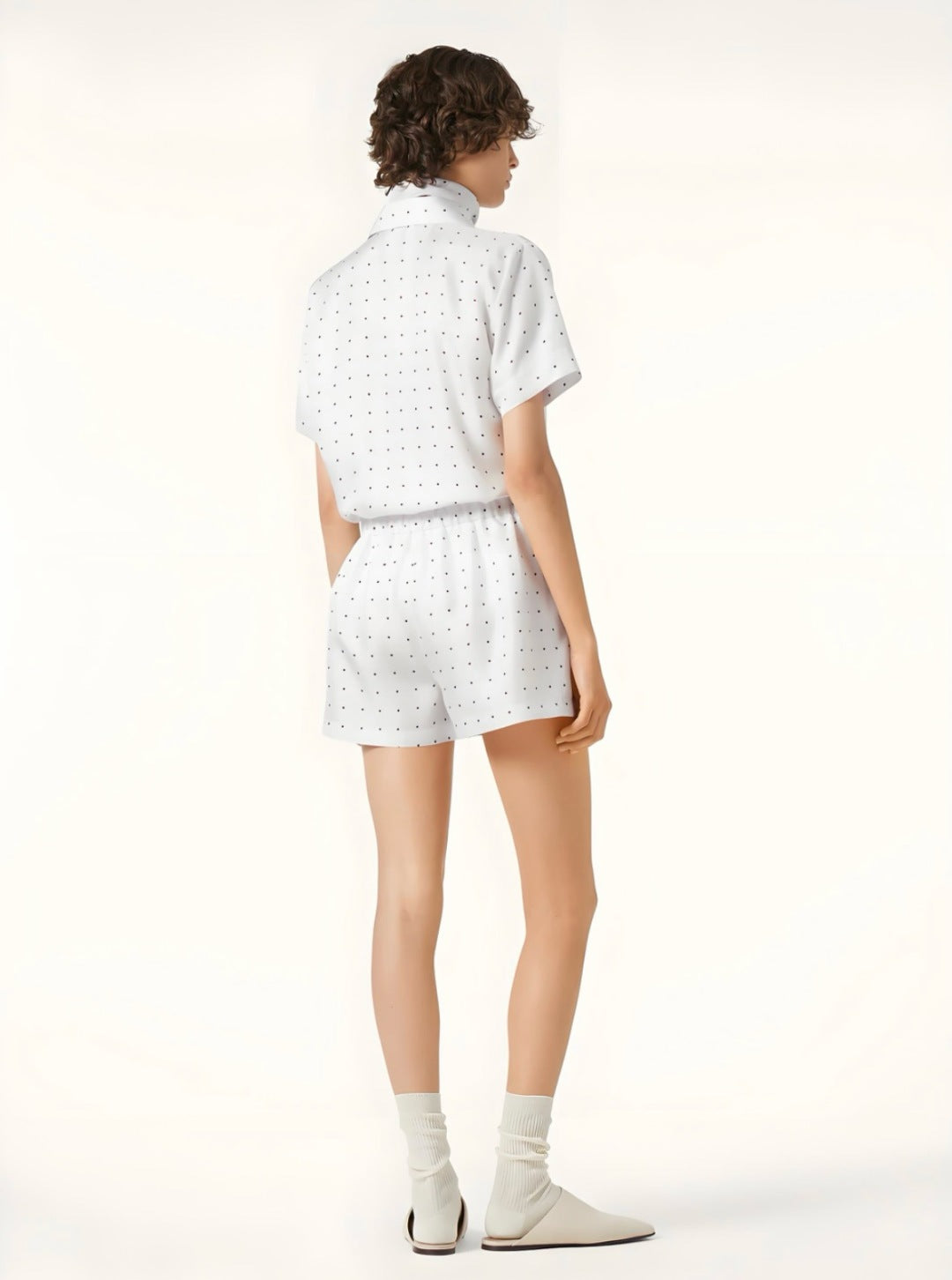 Lor*P new silk pajama shirt and shorts set