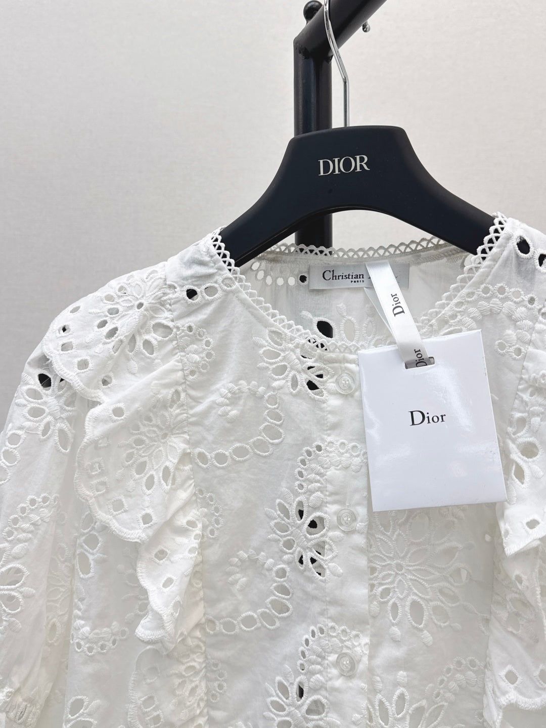 D*r new hollow embroidered shirt