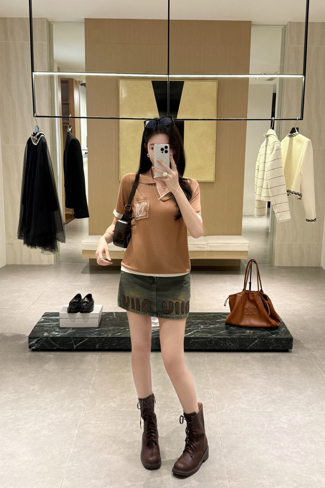 MaxM* knitted polo shirt