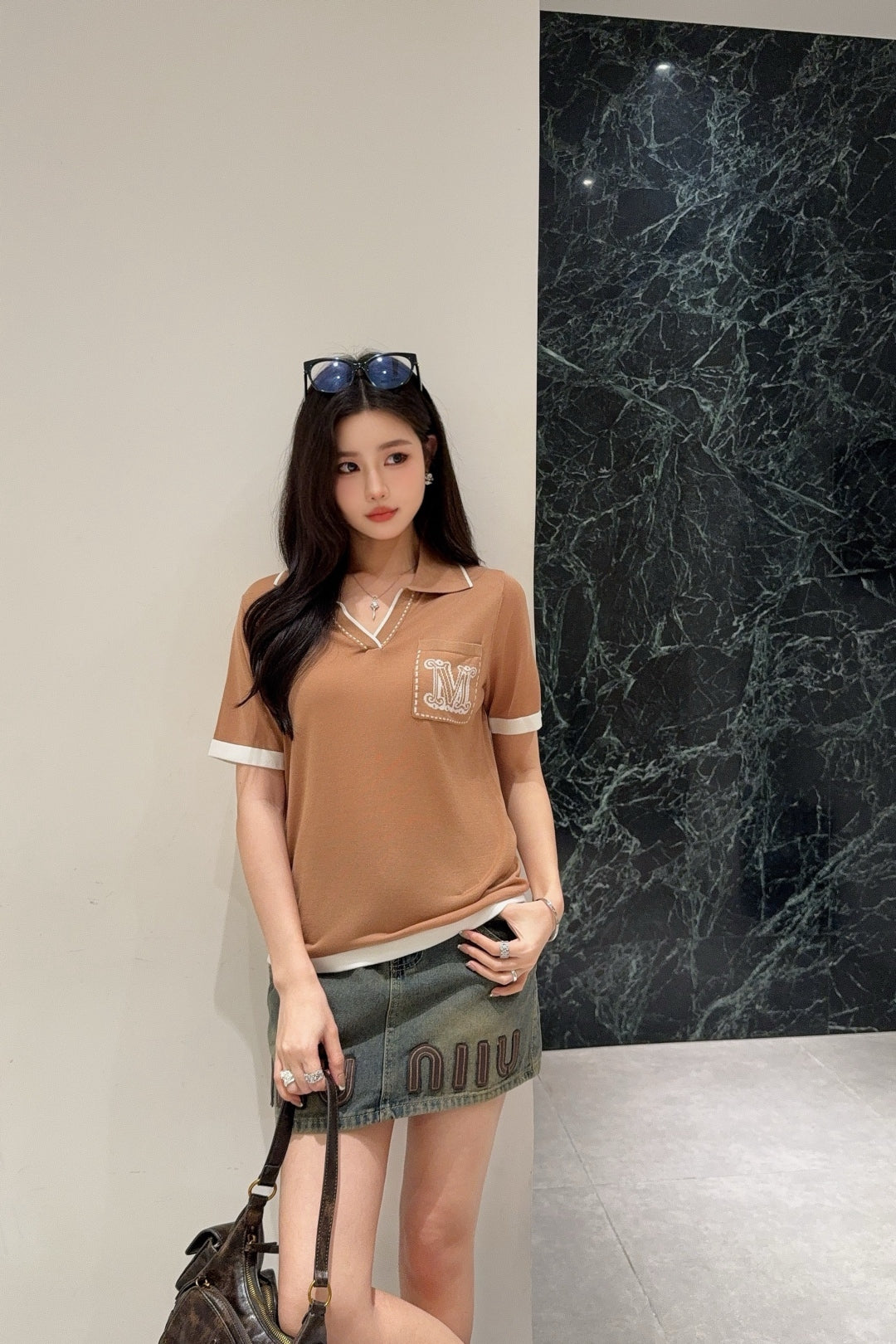 MaxM* knitted polo shirt