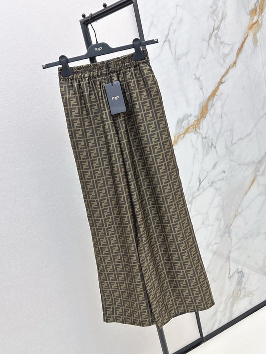 Fd* 25ss FF printed silk pants