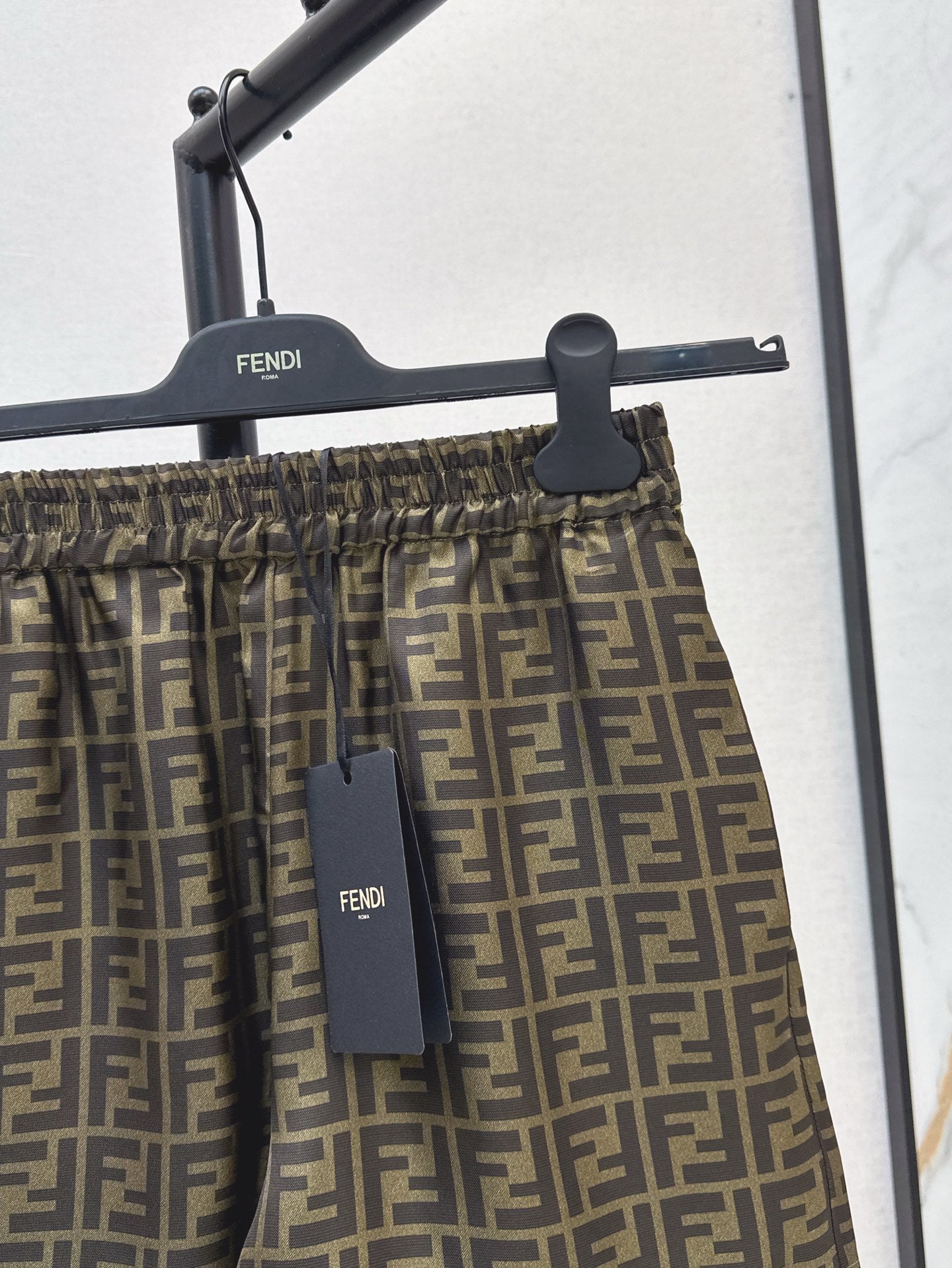 Fd* 25ss FF printed silk shorts