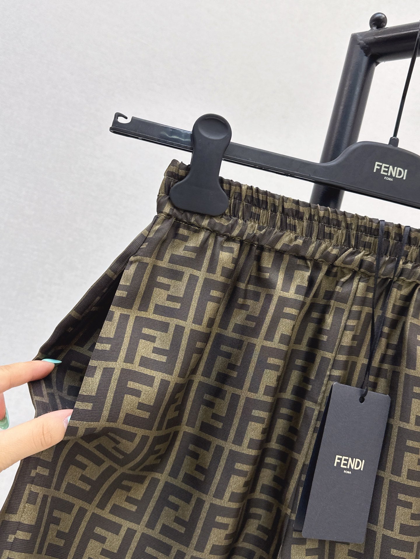 Fd* 25ss FF printed silk shorts