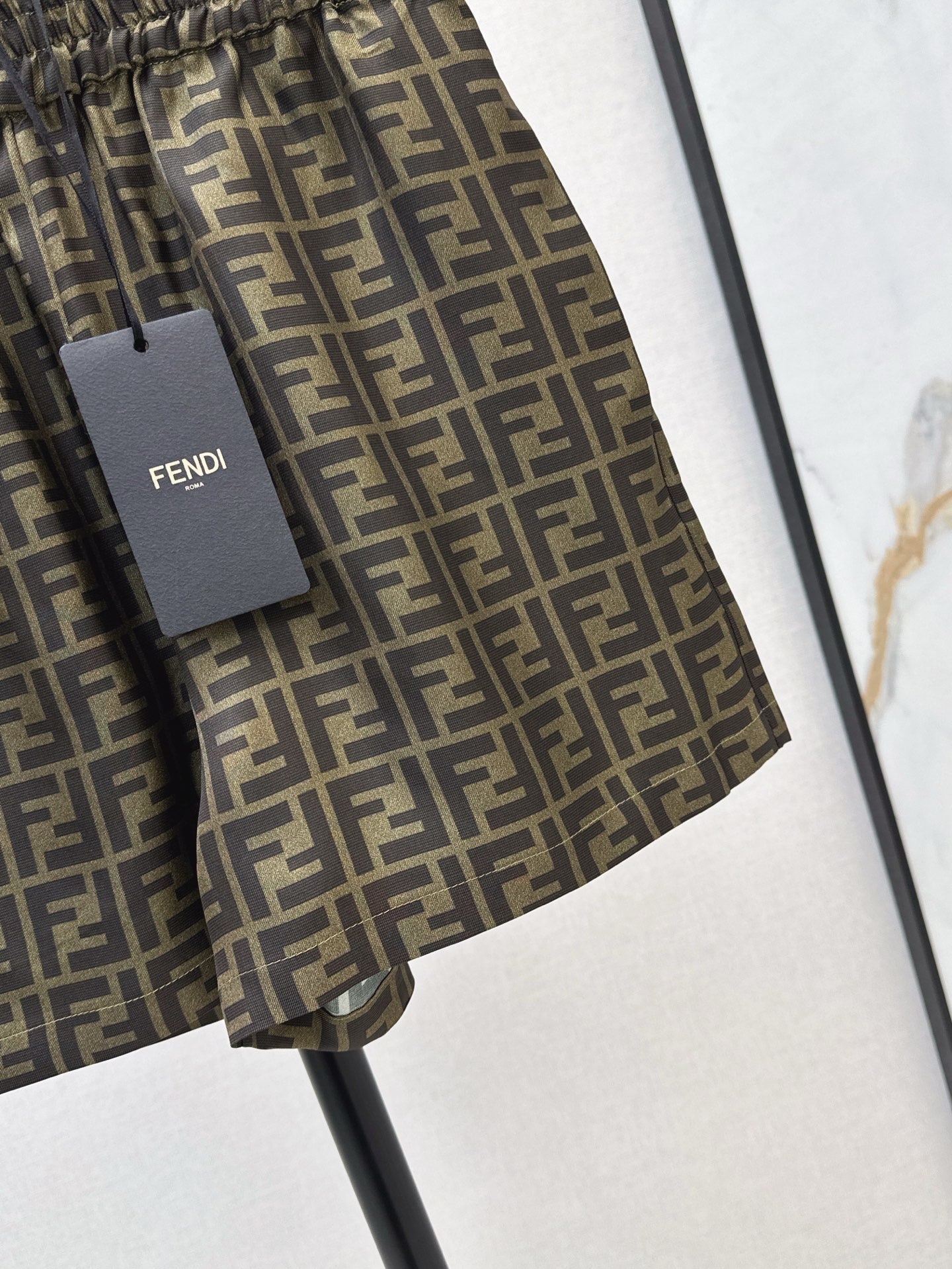 Fd* 25ss FF printed silk shorts