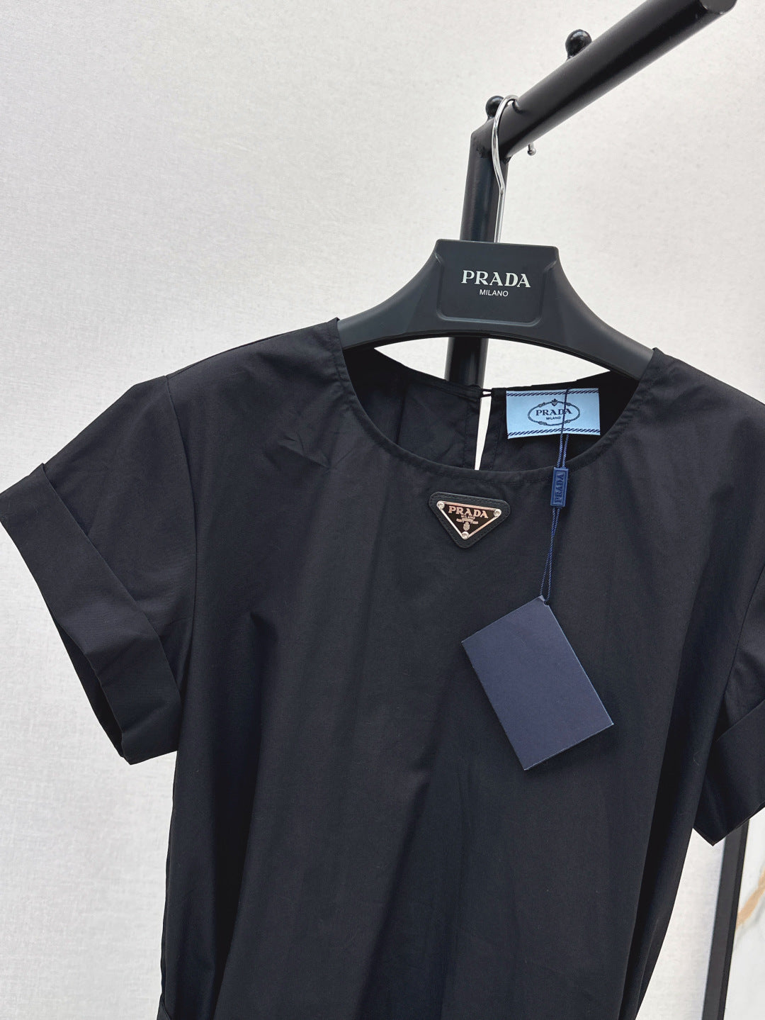 Pra* Re-nylon tied belt dress