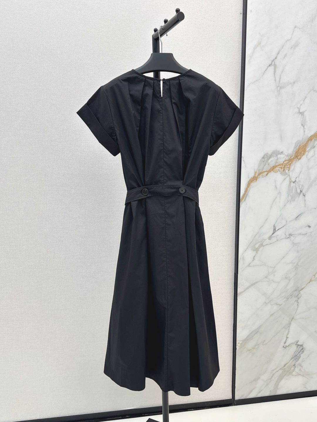 Pra* Re-nylon tied belt dress