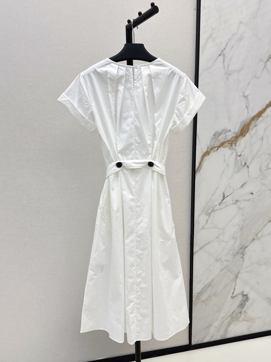 Pra* Re-nylon tied belt dress