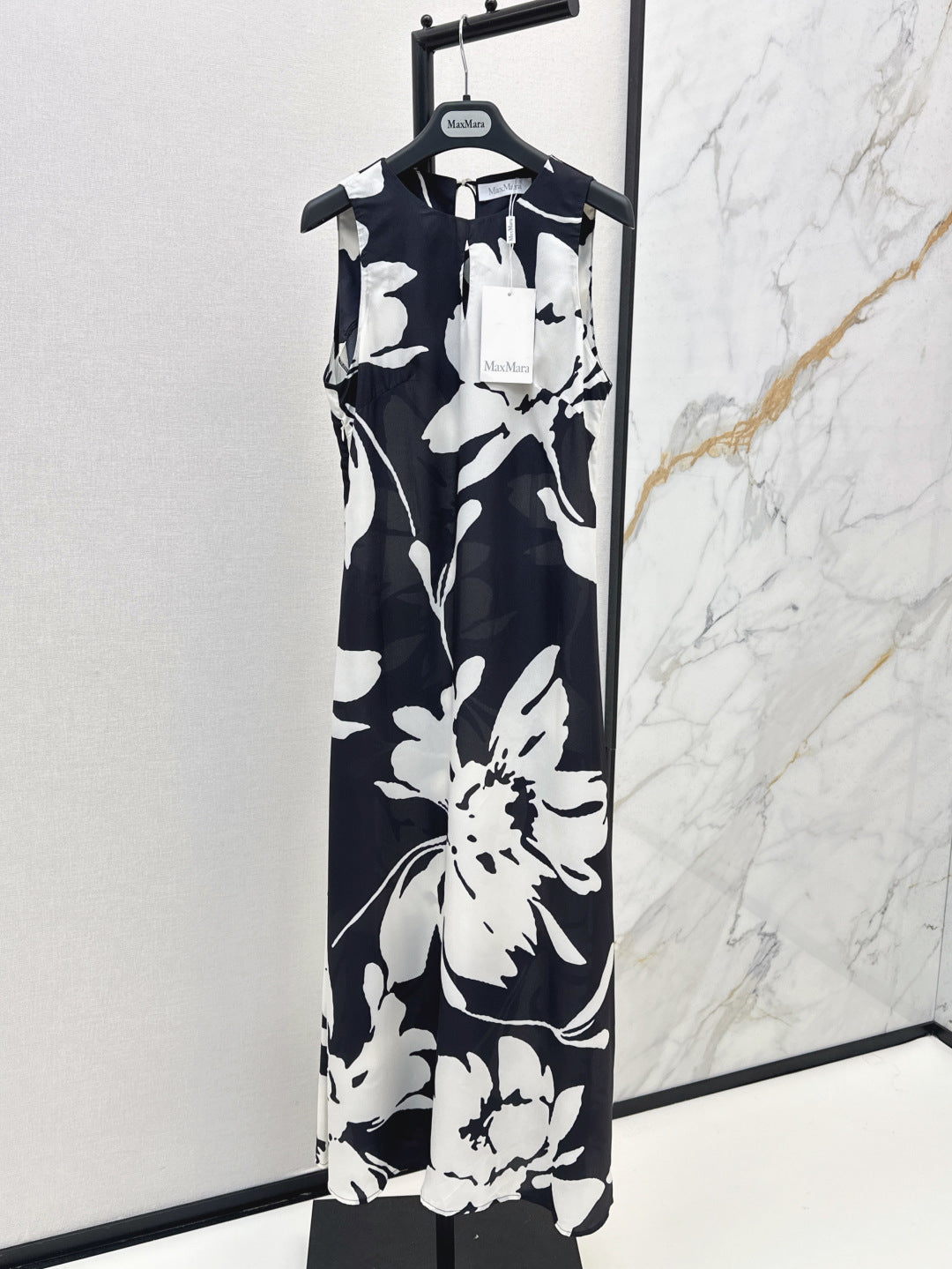 MaxM* long printed silk-blend dress