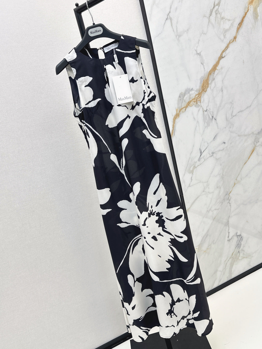 MaxM* long printed silk-blend dress